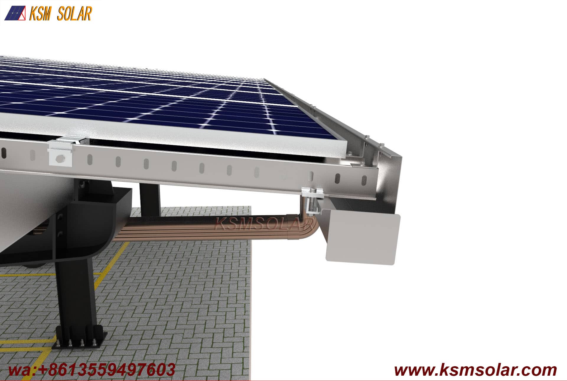 H-Section Single-Column Waterproof Solar Carport