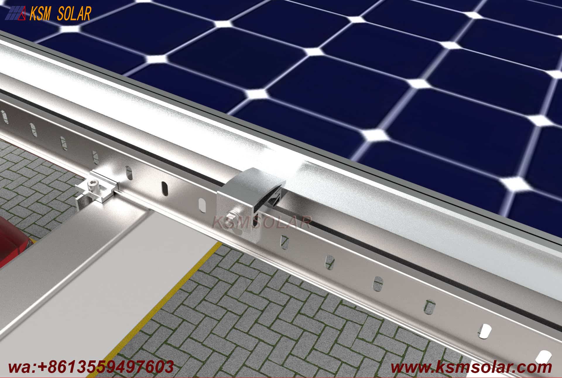 H-Section Single-Column Waterproof Solar Carport