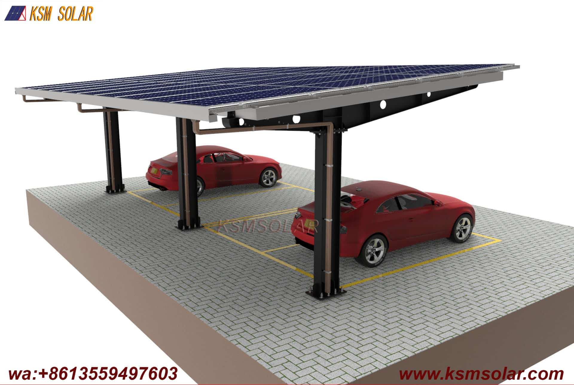 H-Section Single-Column Waterproof Solar Carport