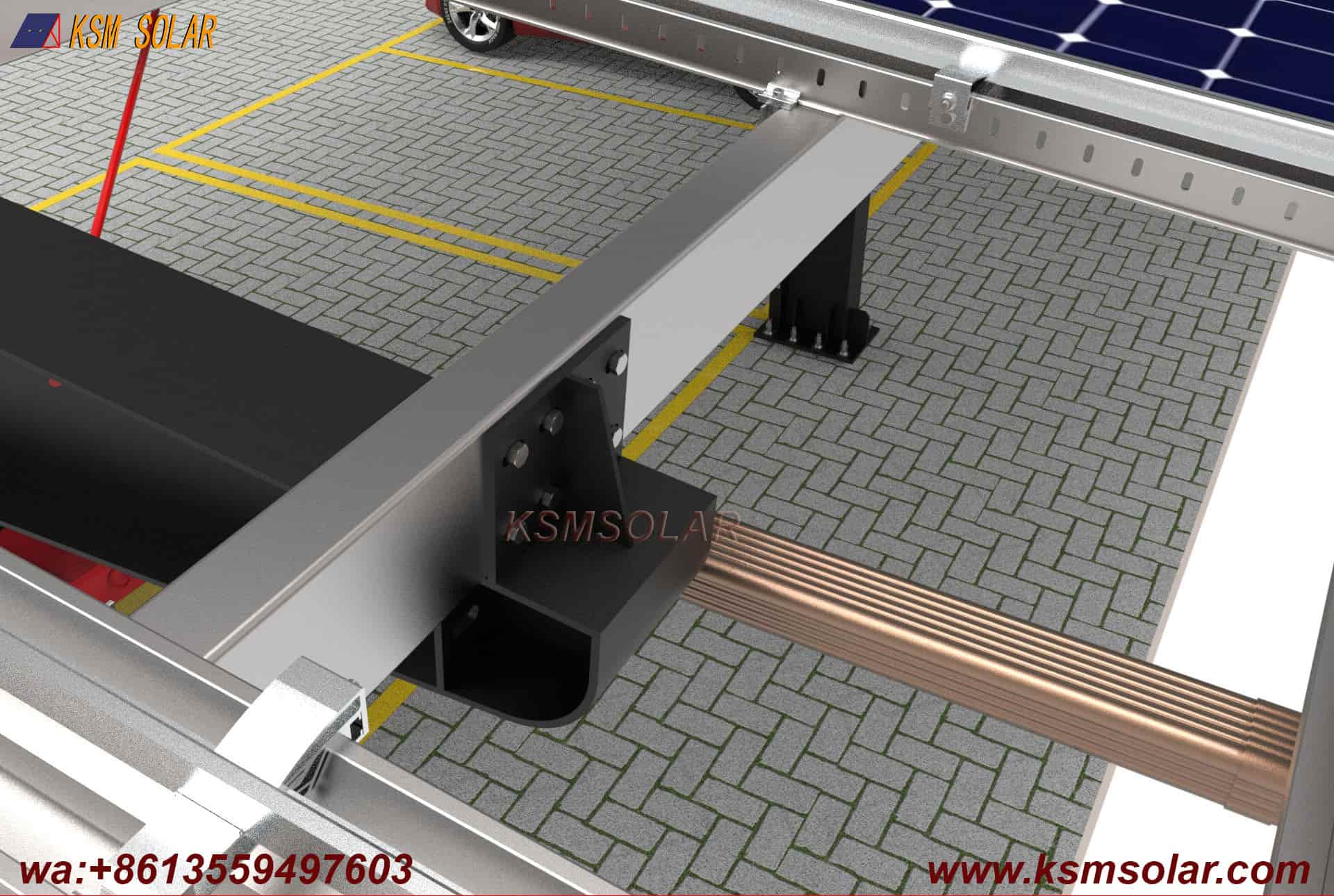 H-Section Single-Column Waterproof Solar Carport