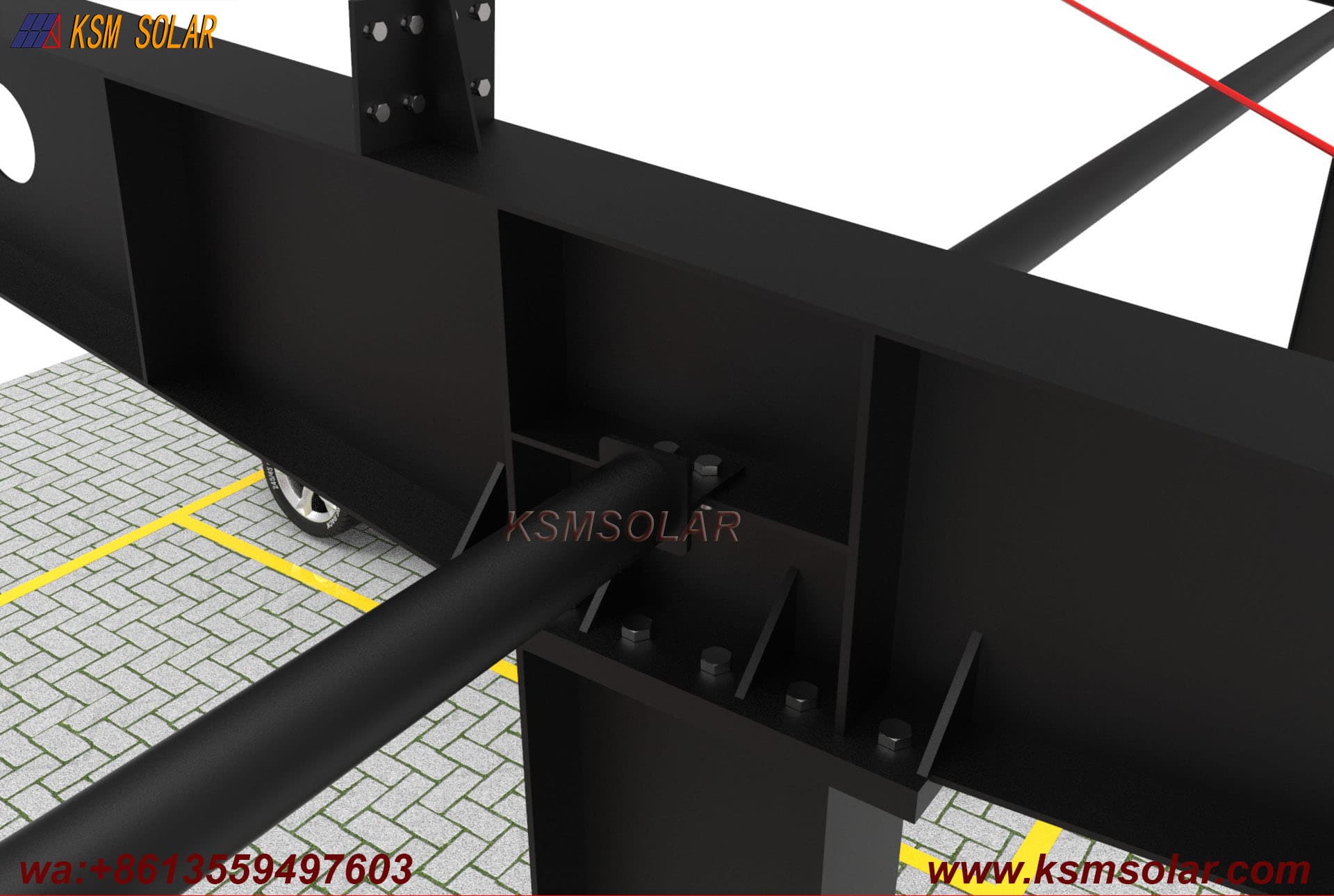 H-Section Single-Column Waterproof Solar Carport