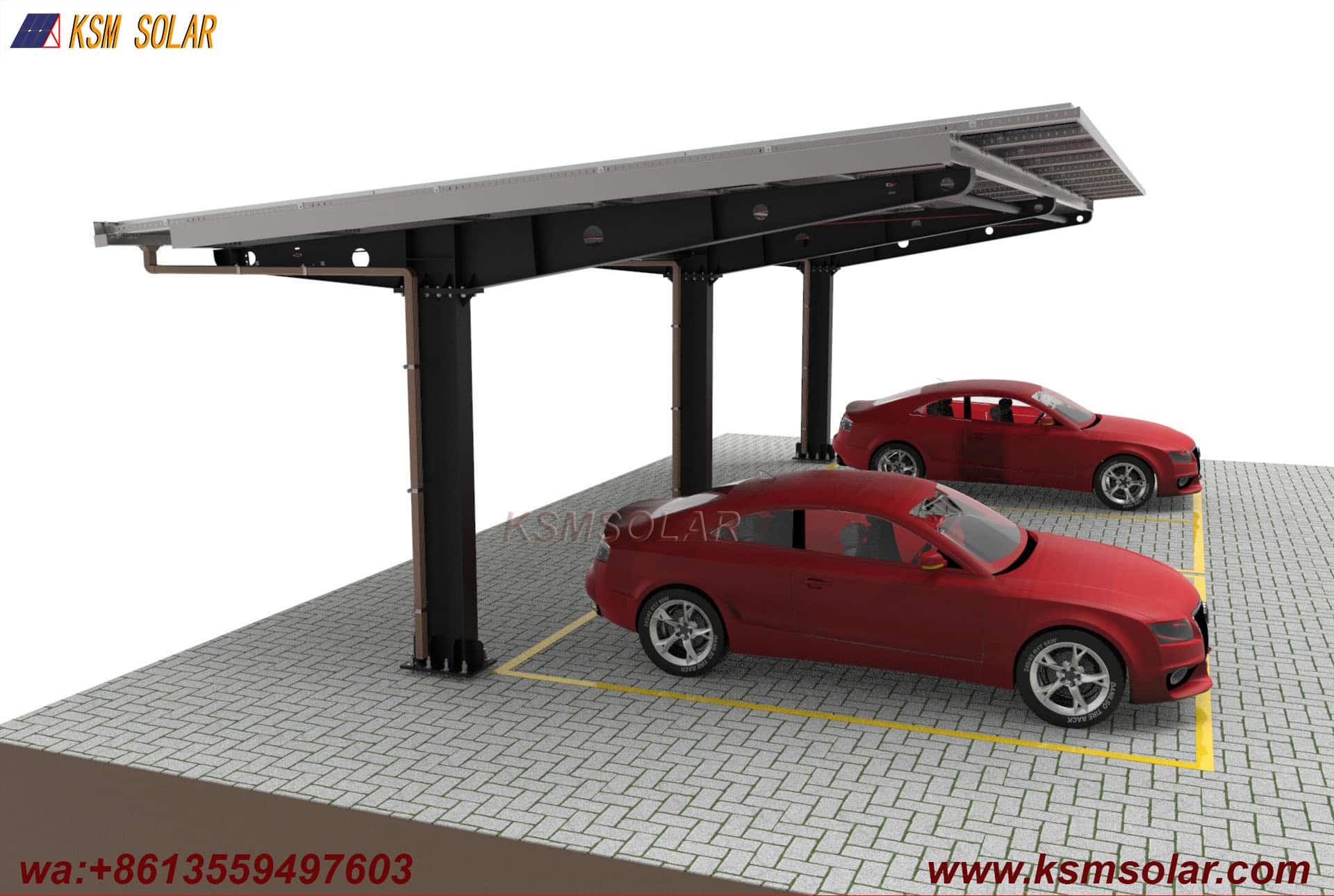 H-Section Single-Column Waterproof Solar Carport
