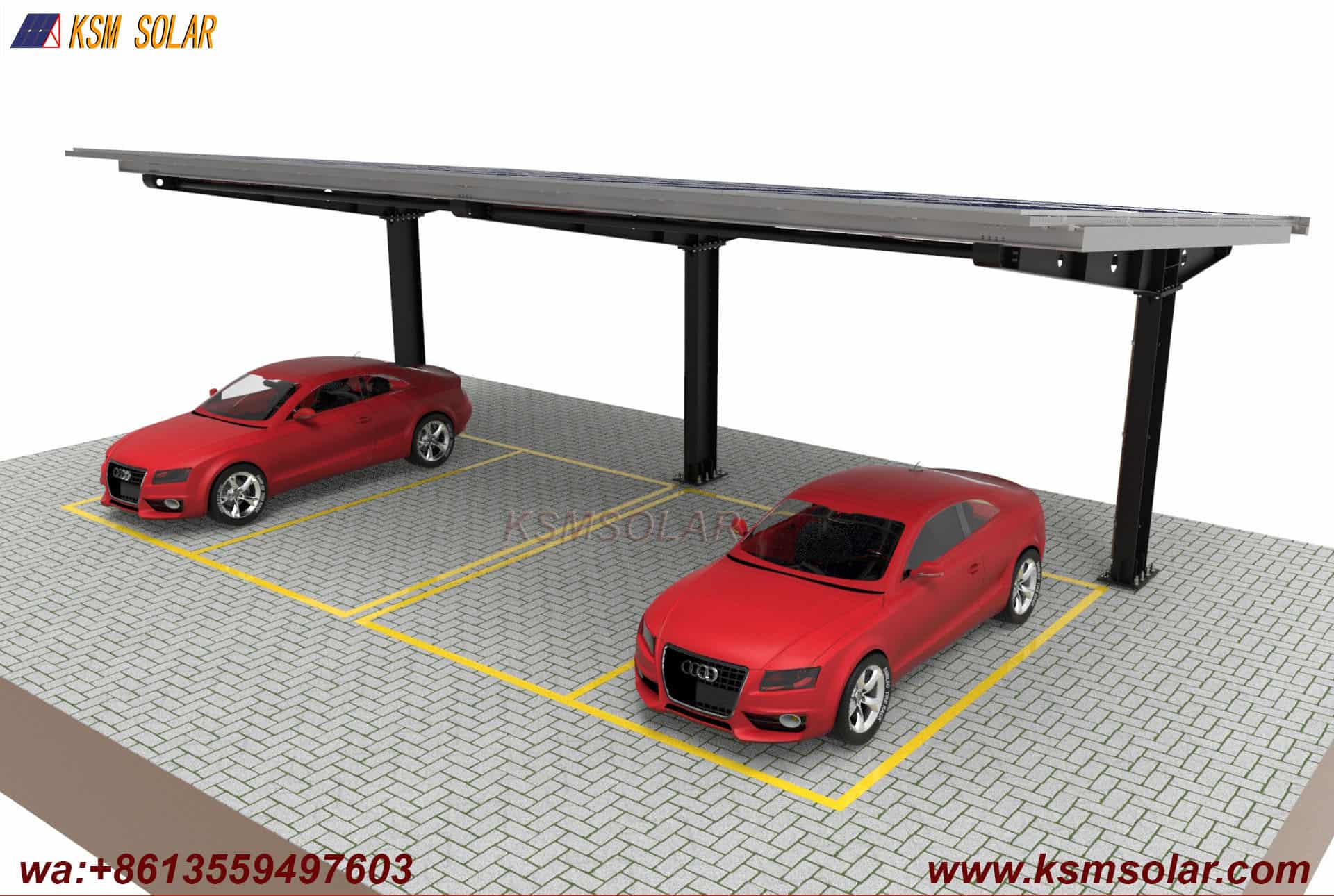 H-Section Single-Column Waterproof Solar Carport