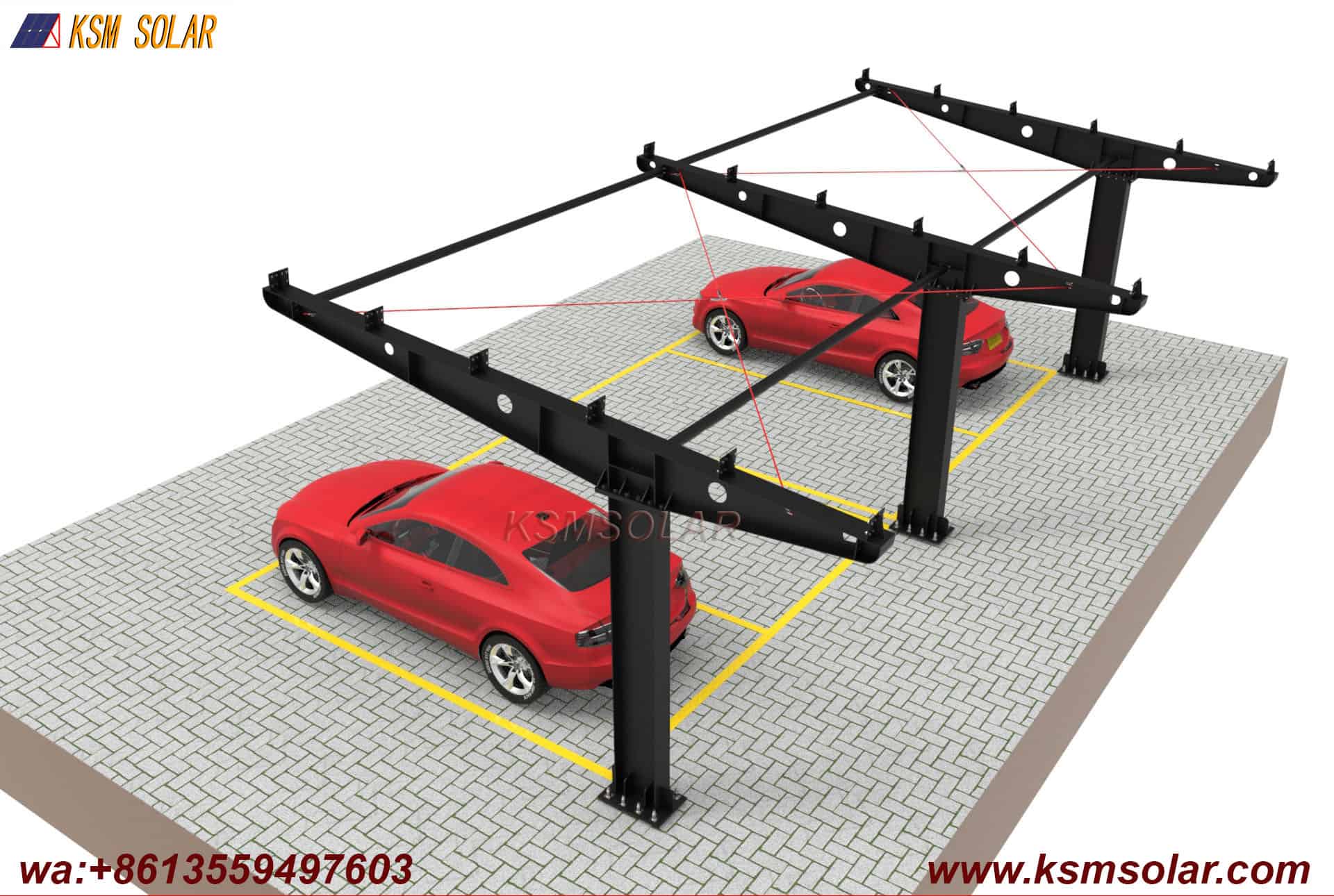 H-Section Single-Column Waterproof Solar Carport