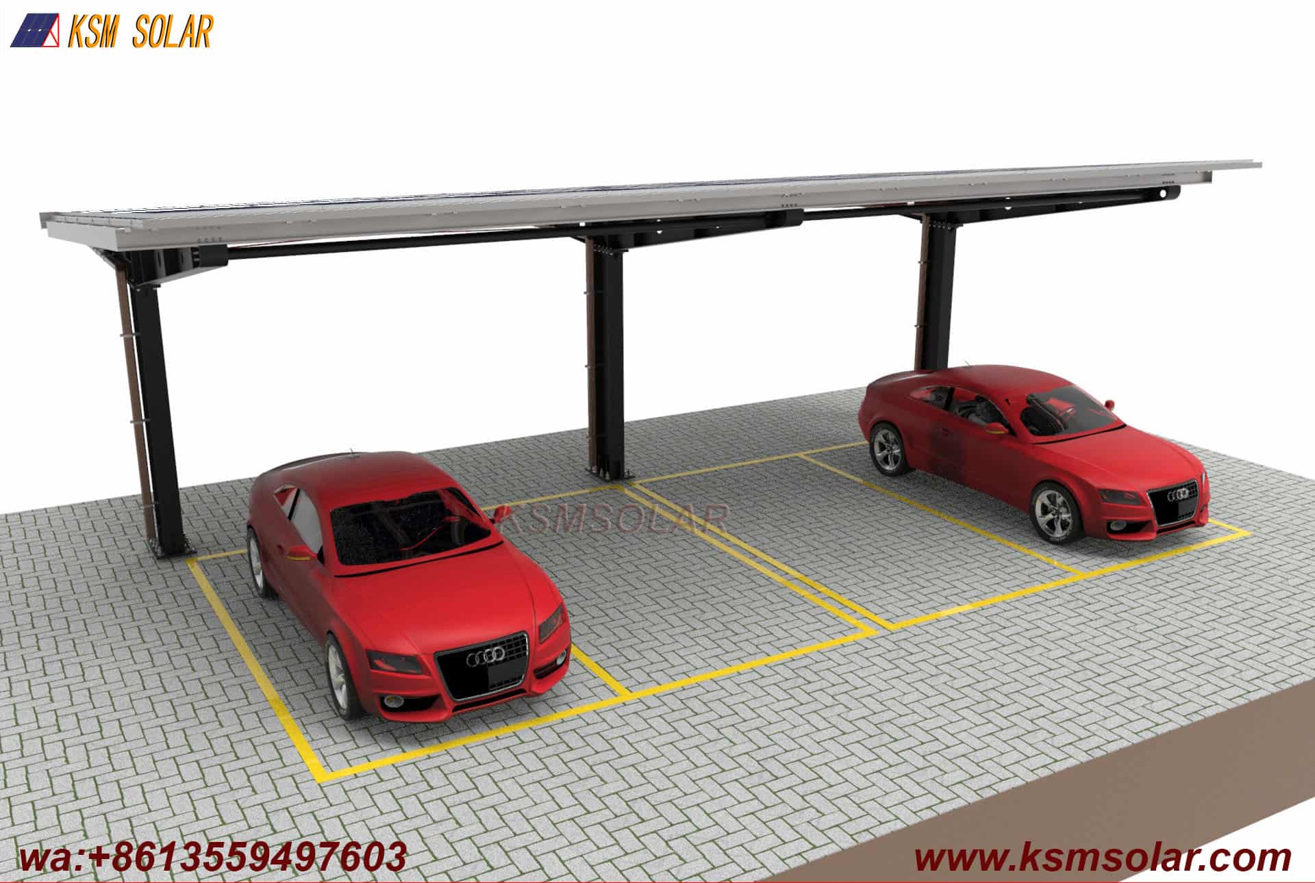 H-Section Single-Column Waterproof Solar Carport