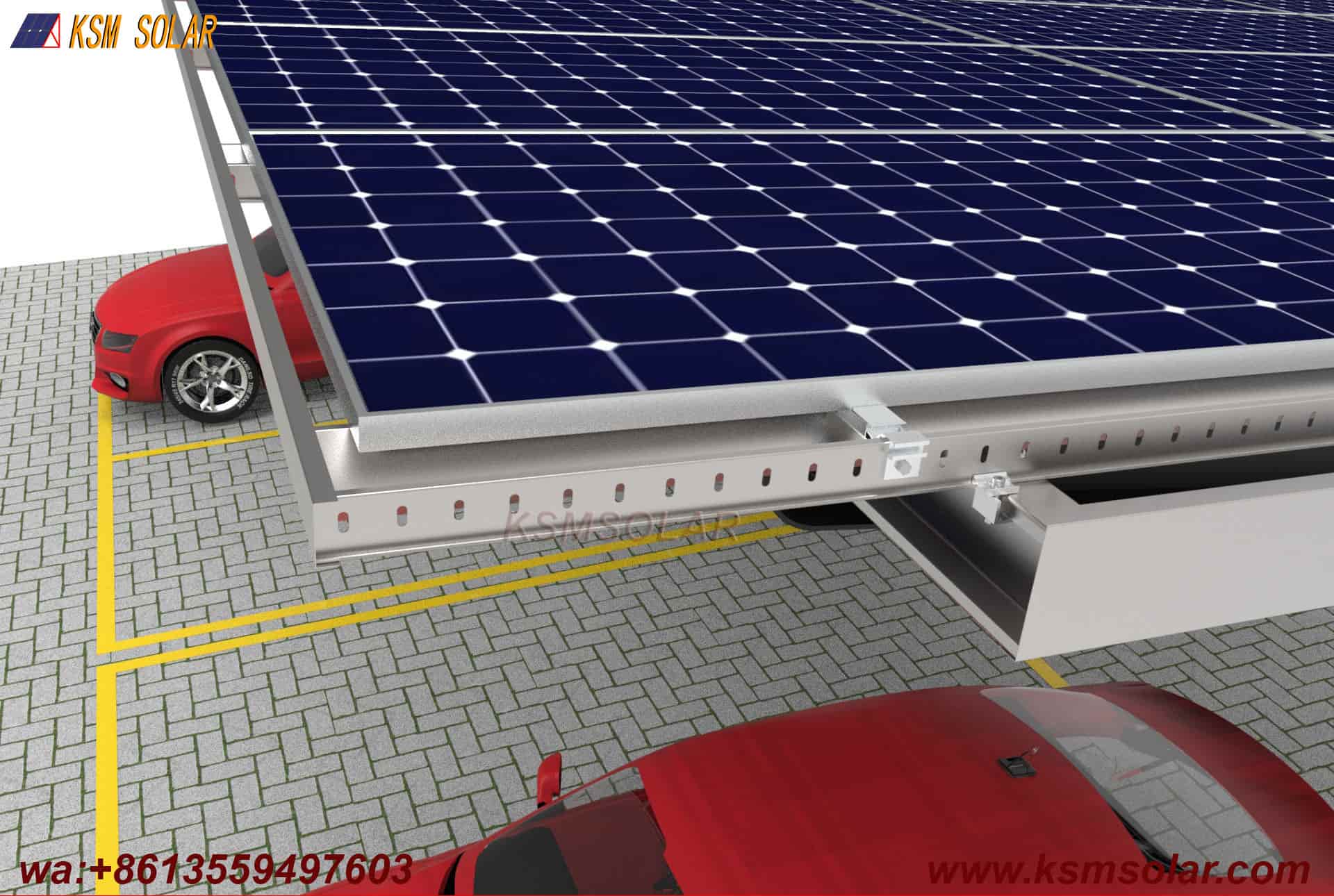 H-Section Single-Column Waterproof Solar Carport