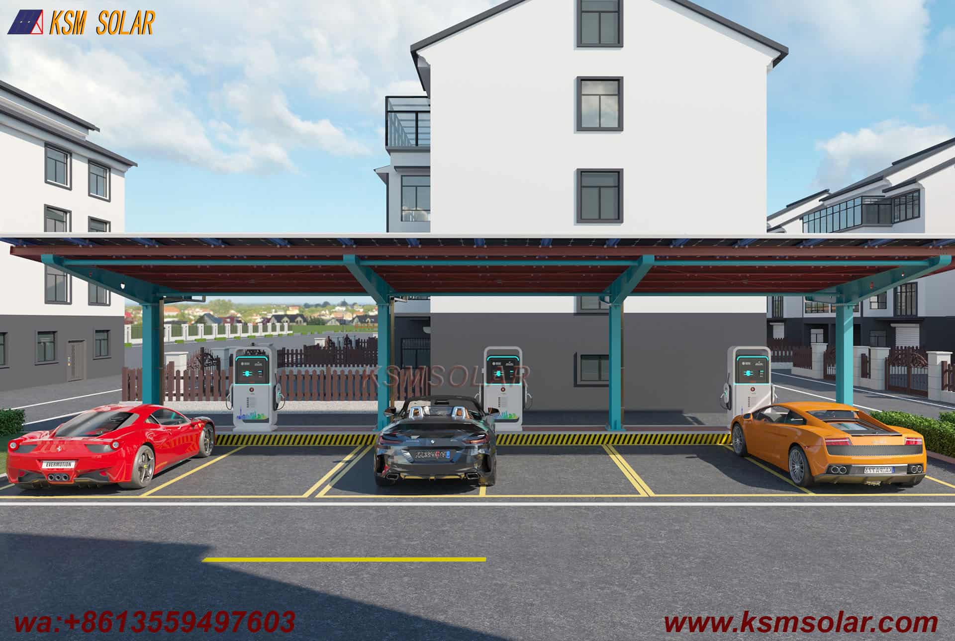 H-Section Single-Column Waterproof Solar Carport