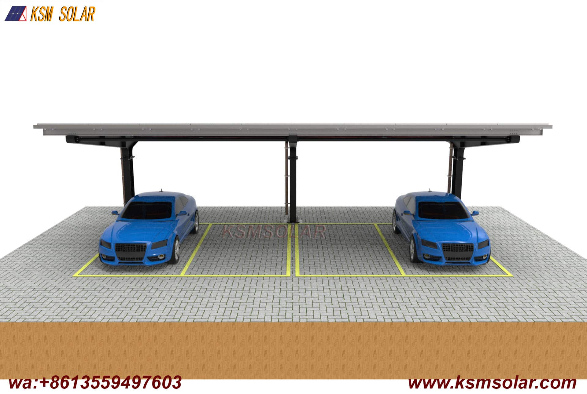 Carbon Steel Single-Column Waterproof Solar Carport