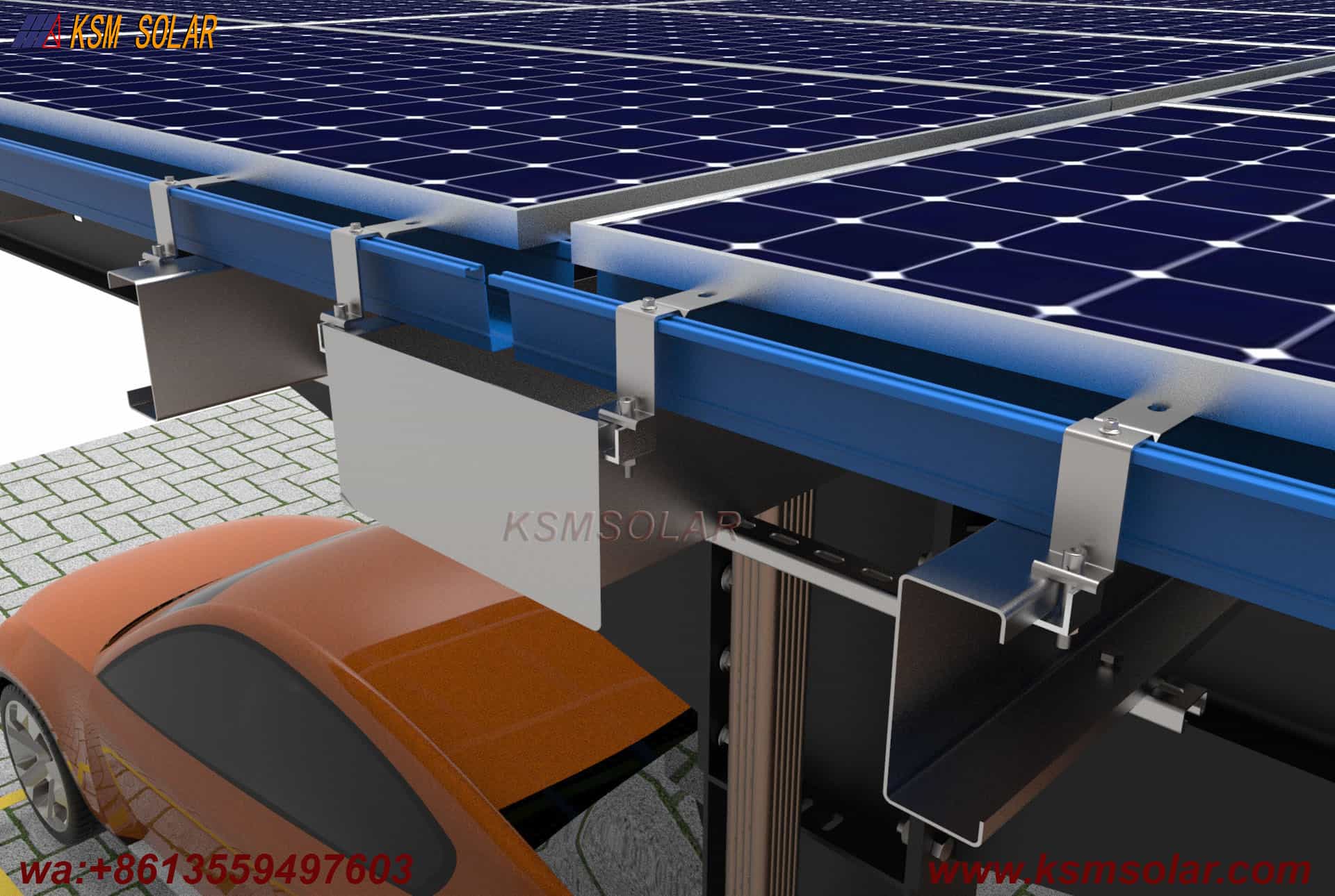 Single-Column Dual-Sided Low-Angle Solar Carport