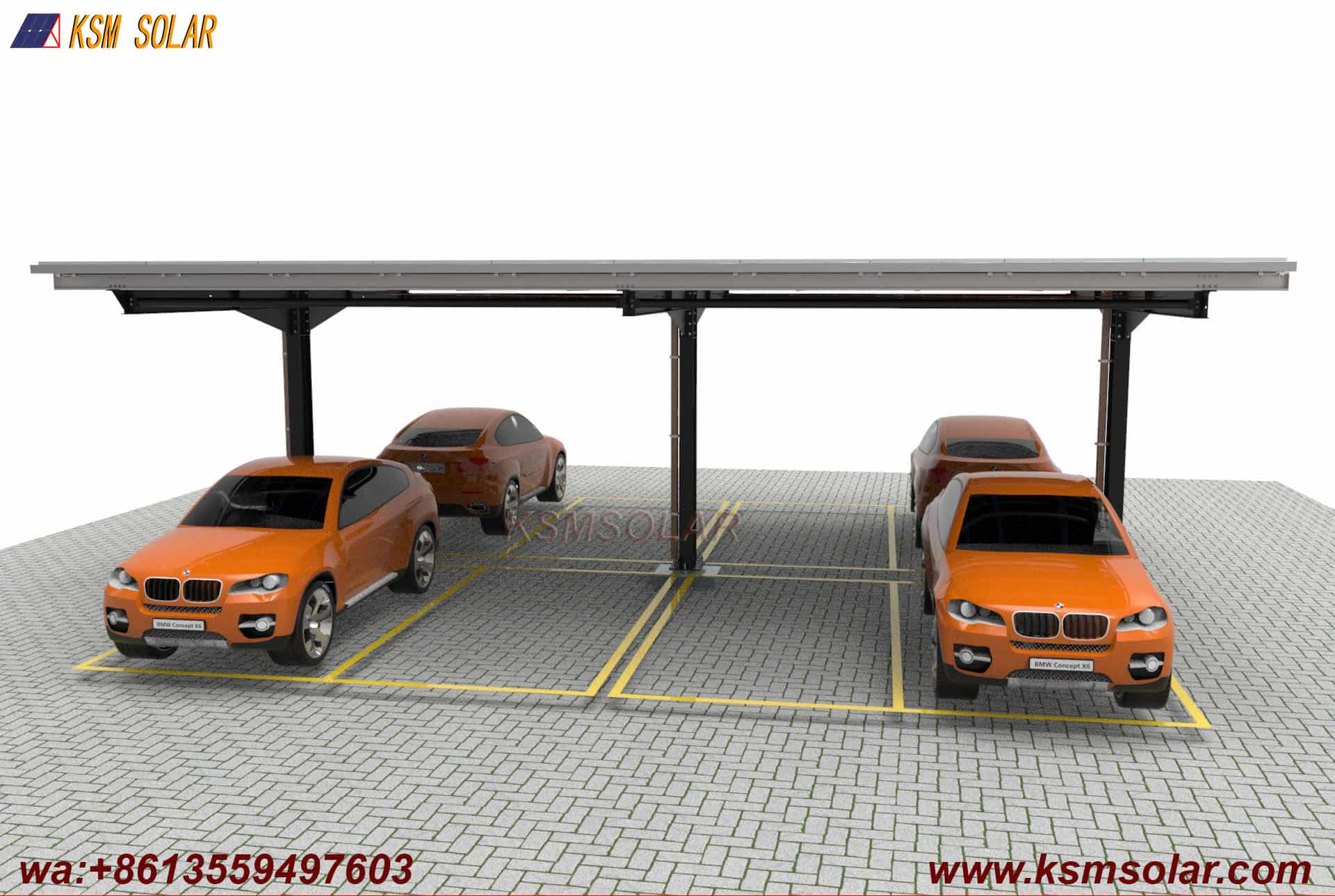 Single-Column Dual-Sided Low-Angle Solar Carport