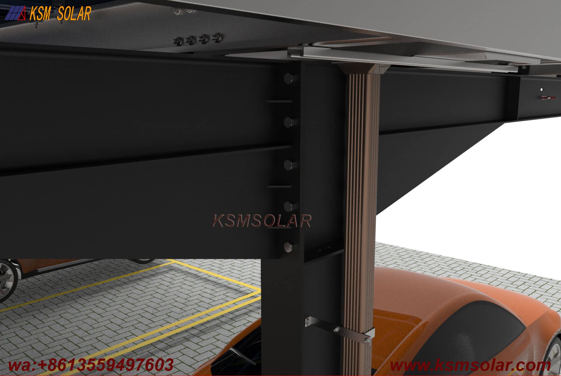 Single-Column Dual-Sided Low-Angle Solar Carport