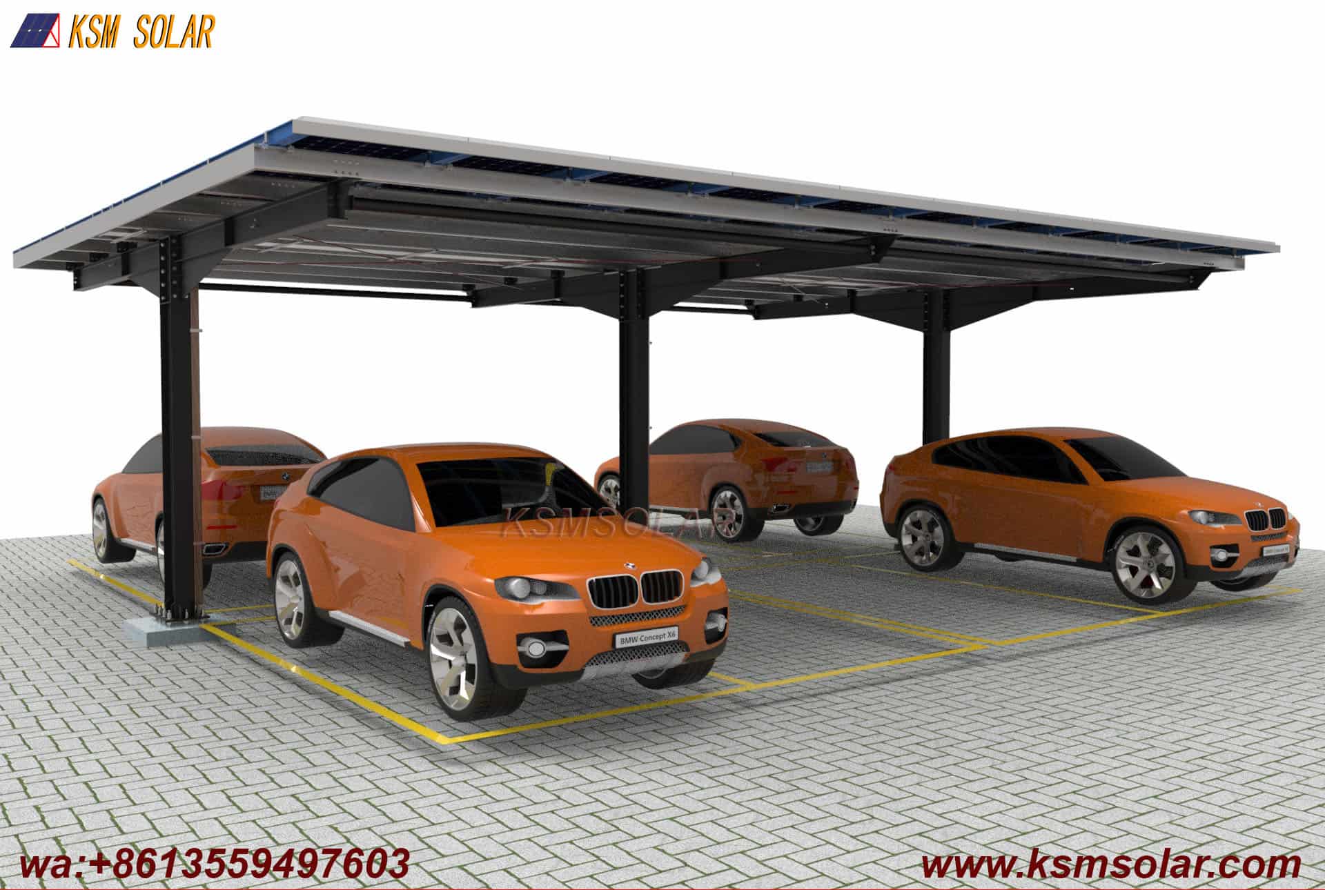 Single-Column Dual-Sided Low-Angle Solar Carport