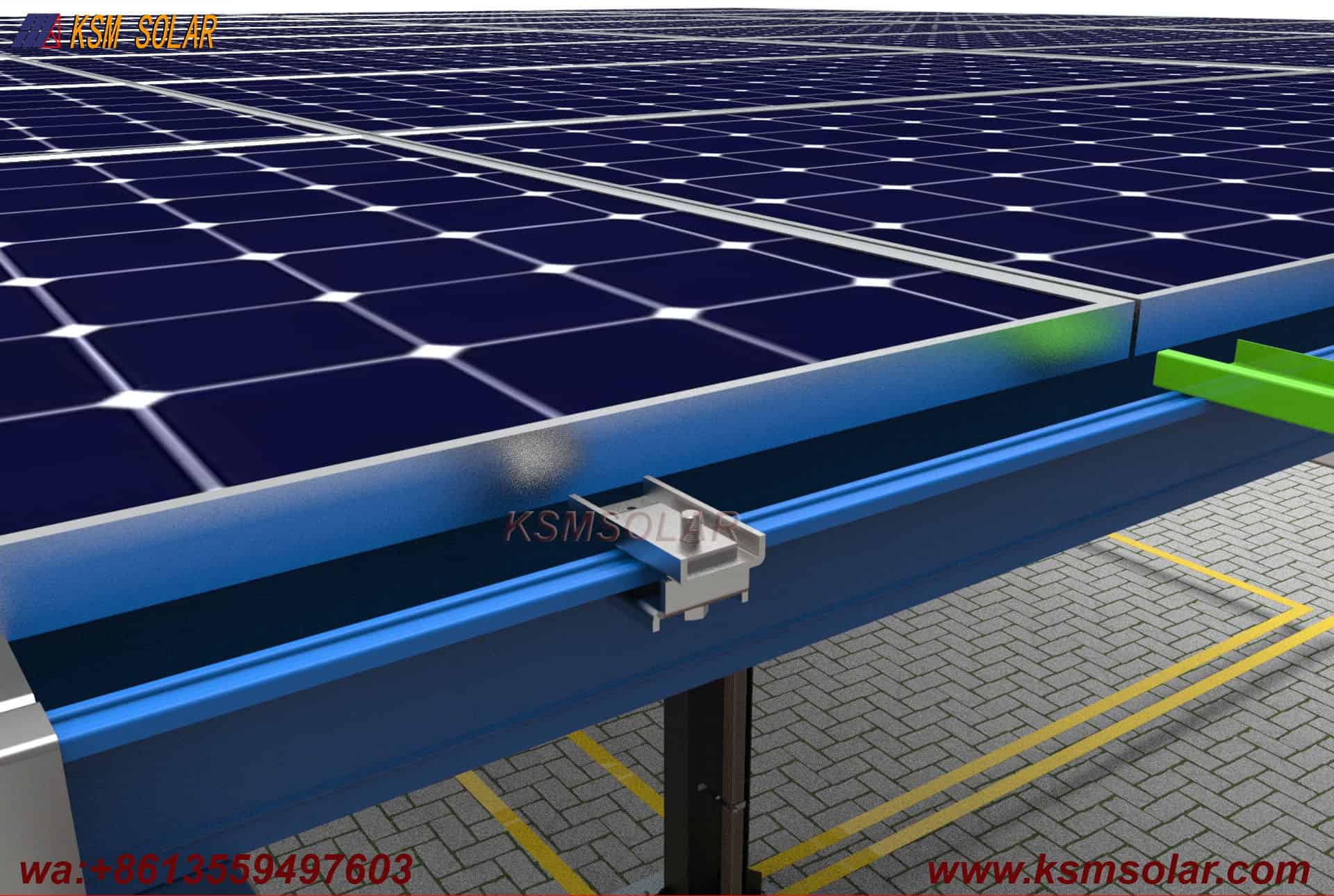 Single-Column Dual-Sided Low-Angle Solar Carport