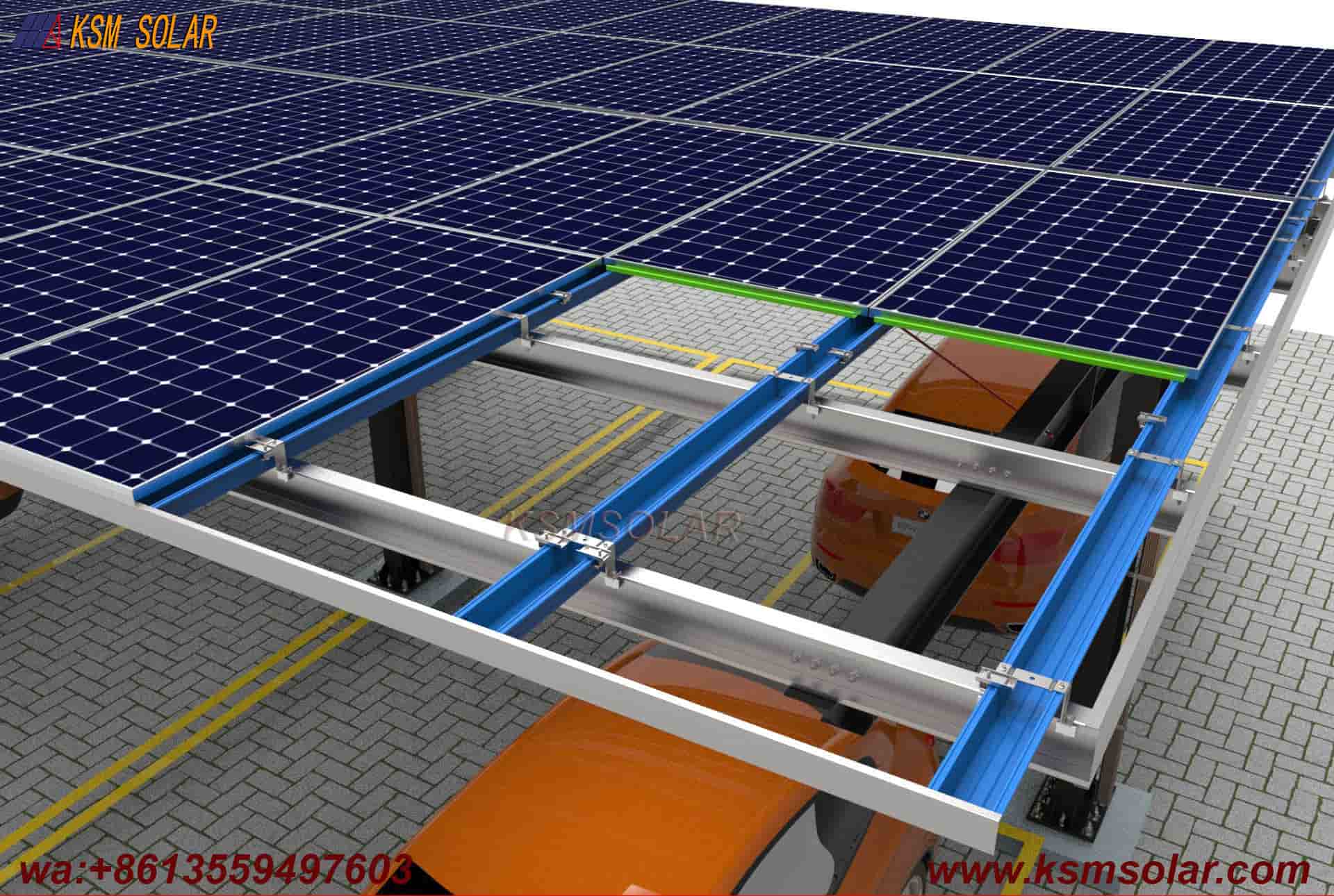 Single-Column Dual-Sided Low-Angle Solar Carport