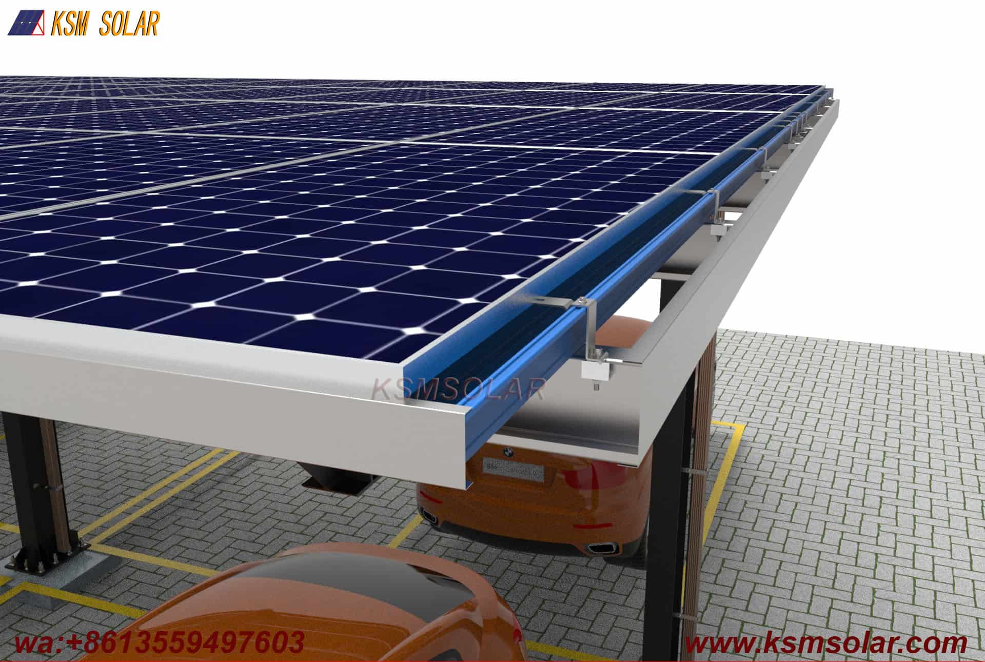 Single-Column Dual-Sided Low-Angle Solar Carport