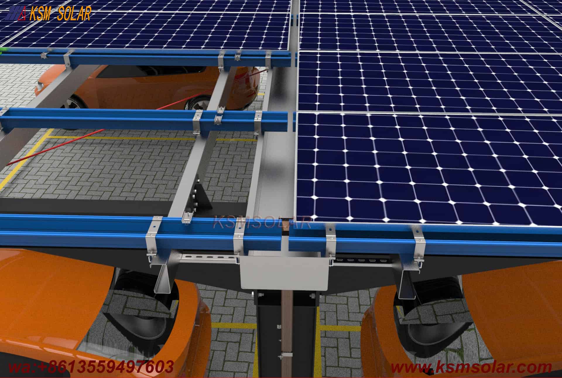 Single-Column Dual-Sided Low-Angle Solar Carport
