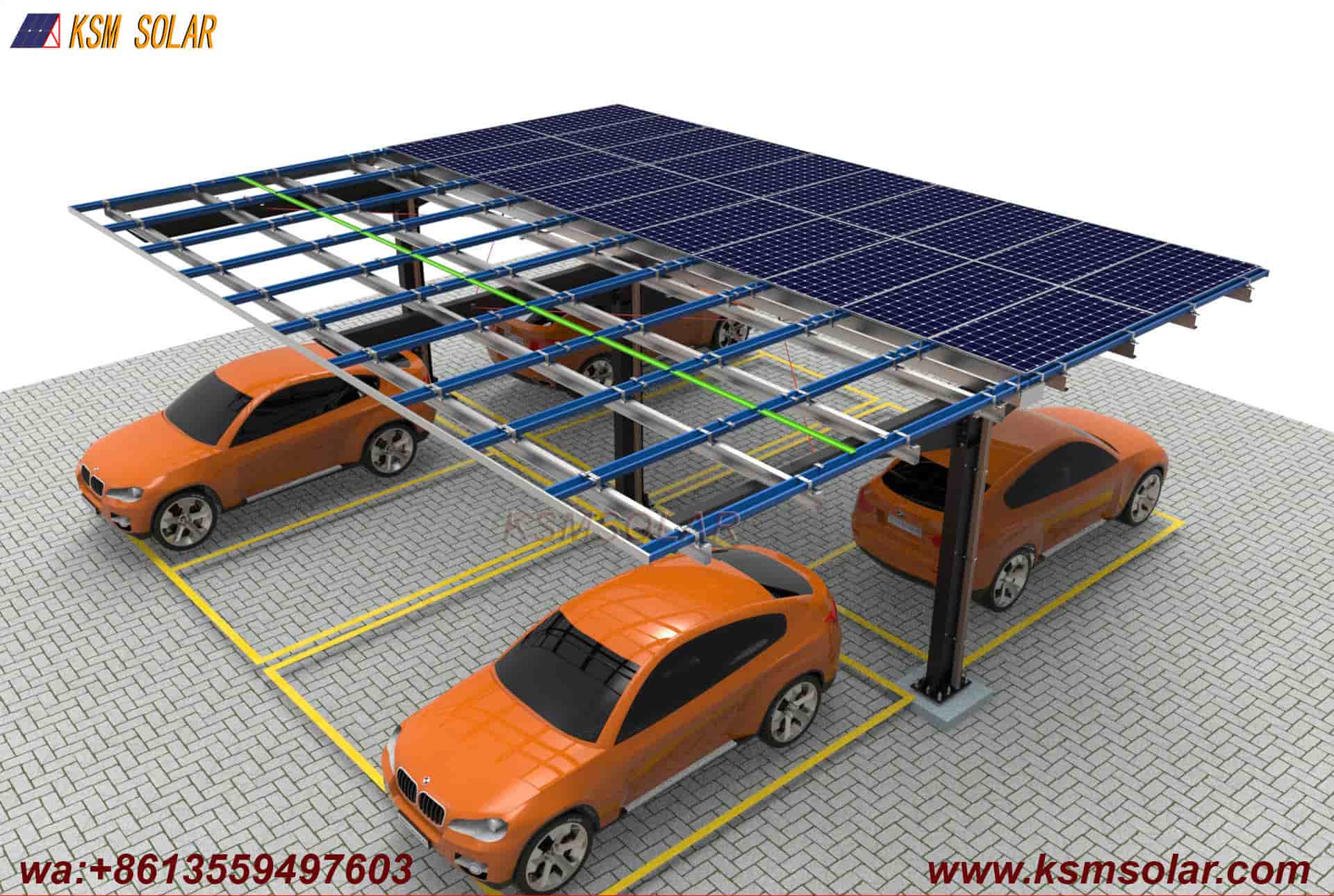 Single-Column Dual-Sided Low-Angle Solar Carport