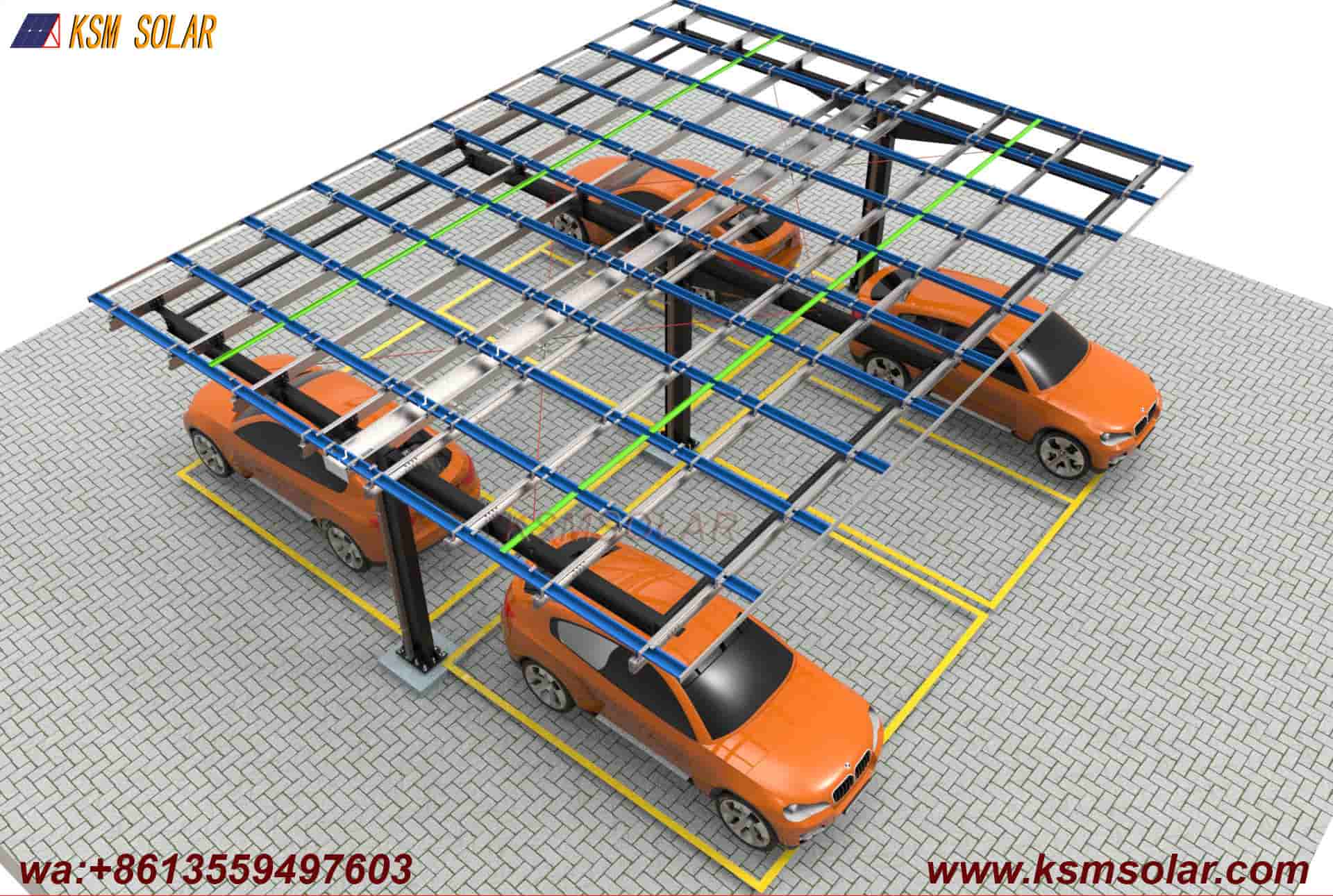Single-Column Dual-Sided Low-Angle Solar Carport
