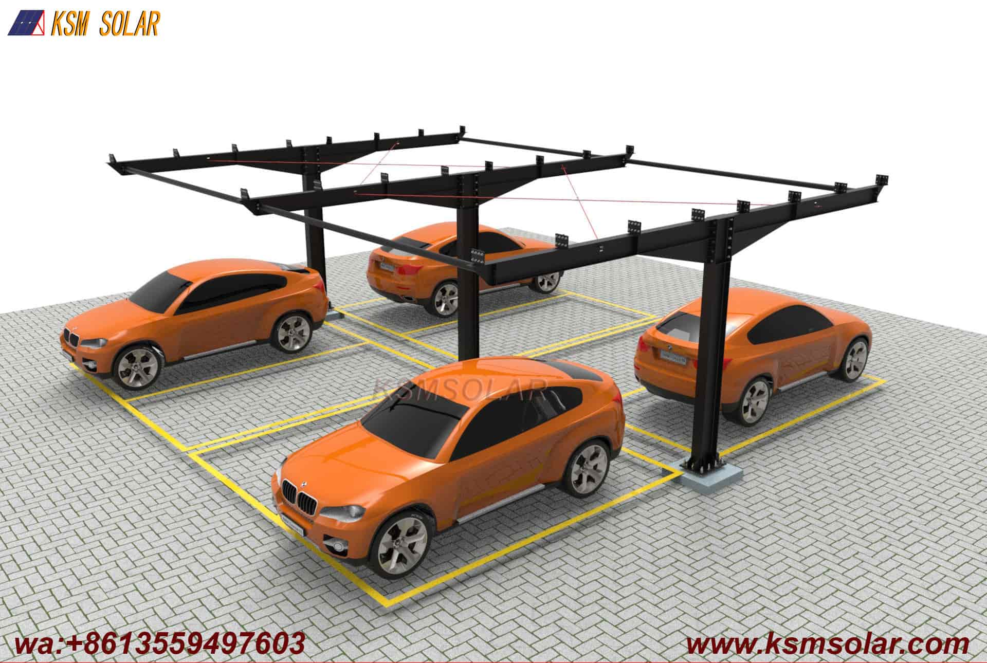 Single-Column Dual-Sided Low-Angle Solar Carport