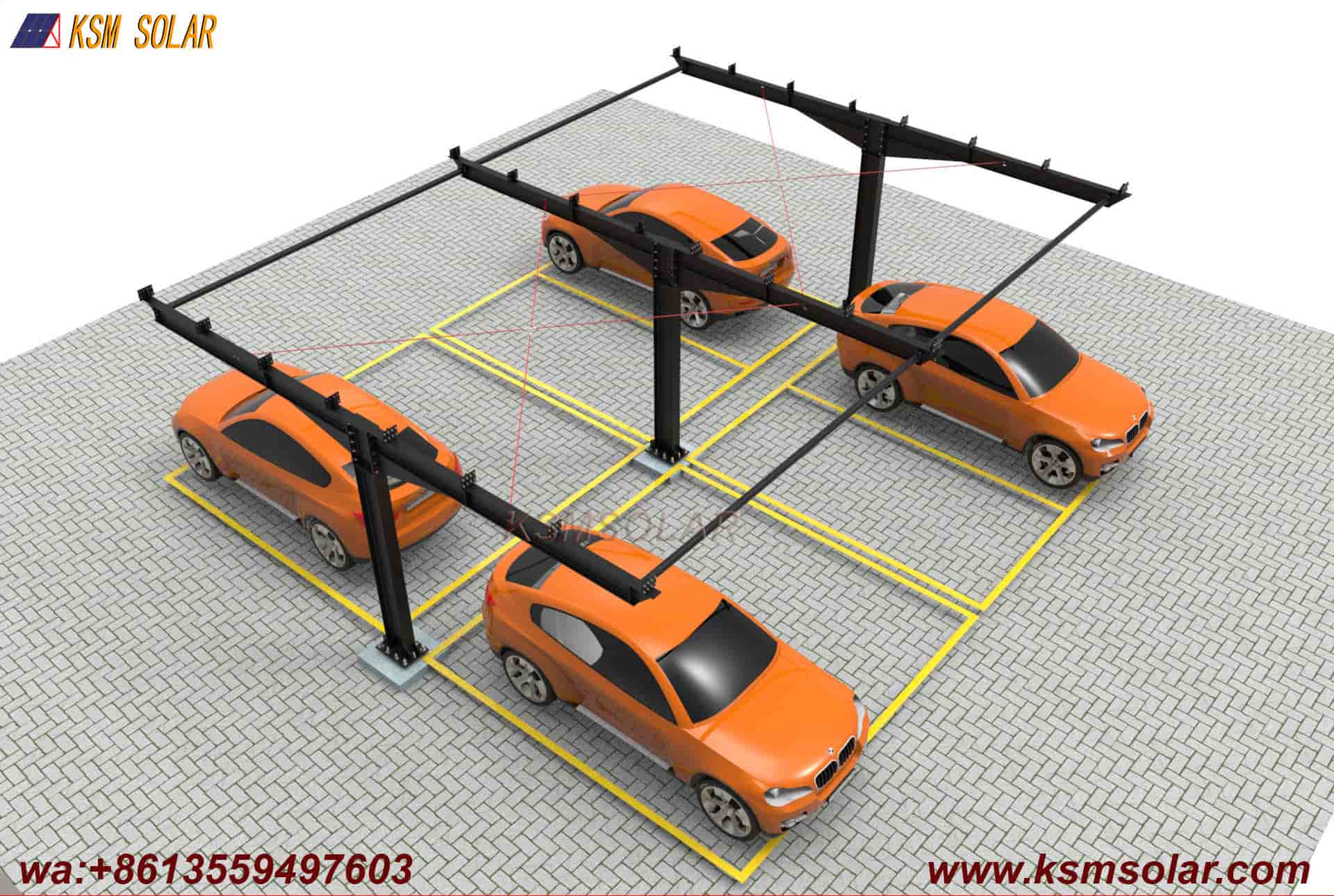 Single-Column Dual-Sided Low-Angle Solar Carport