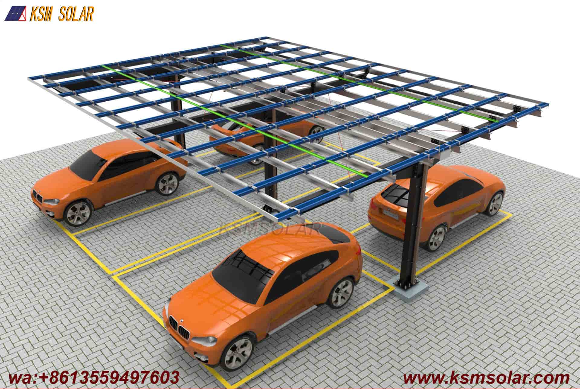 Single-Column Dual-Sided Low-Angle Solar Carport