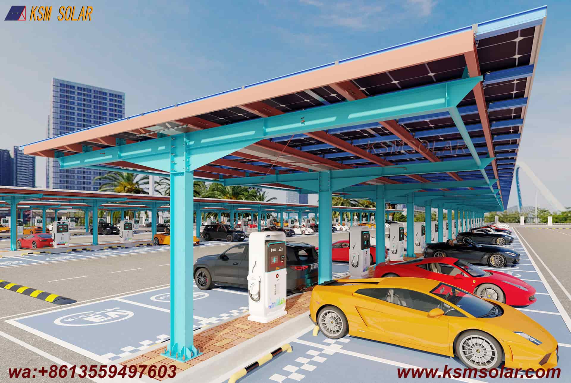 Single-Column Dual-Sided Low-Angle Solar Carport