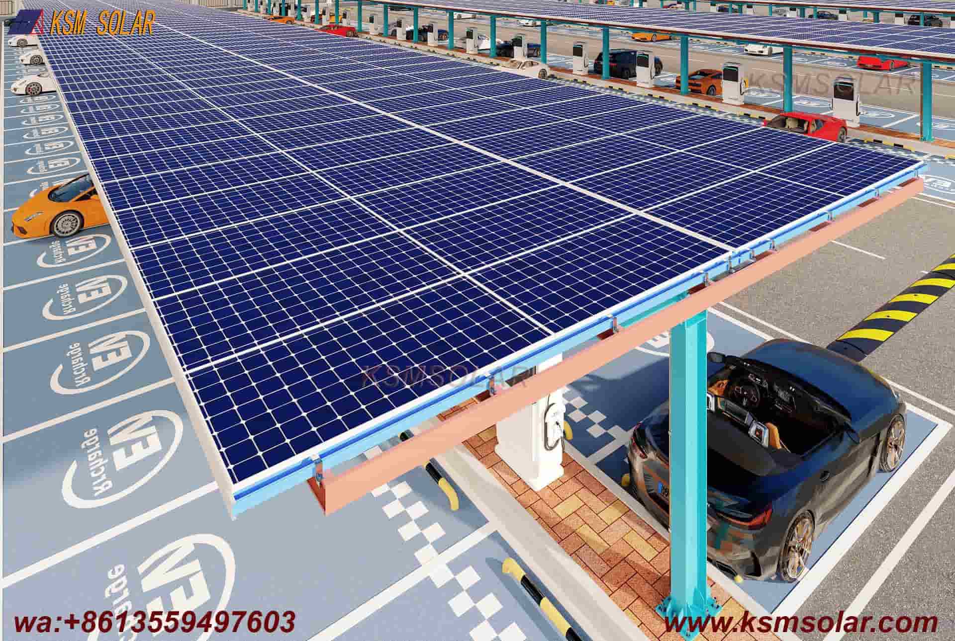 Single-Column Dual-Sided Low-Angle Solar Carport