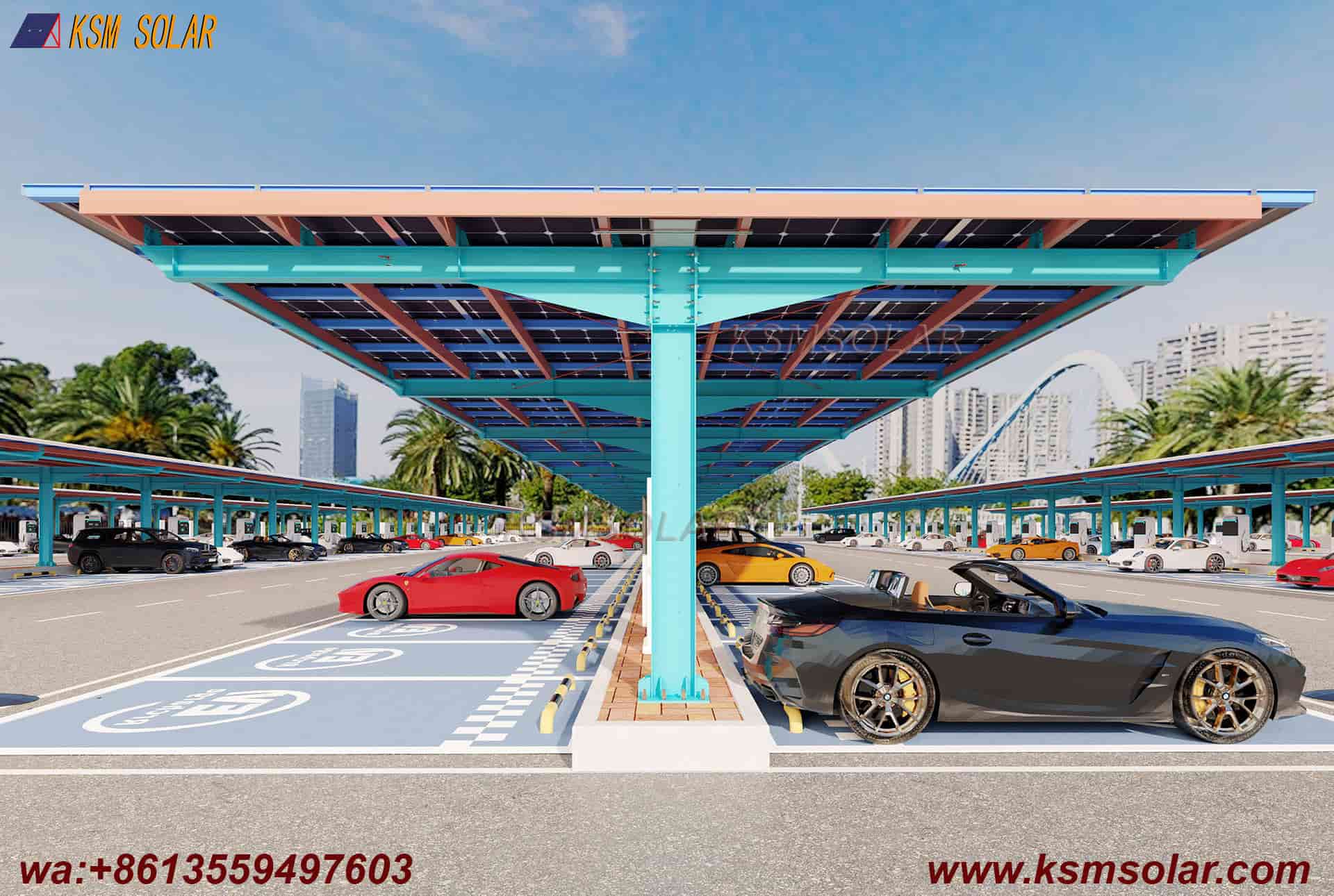 Single-Column Dual-Sided Low-Angle Solar Carport