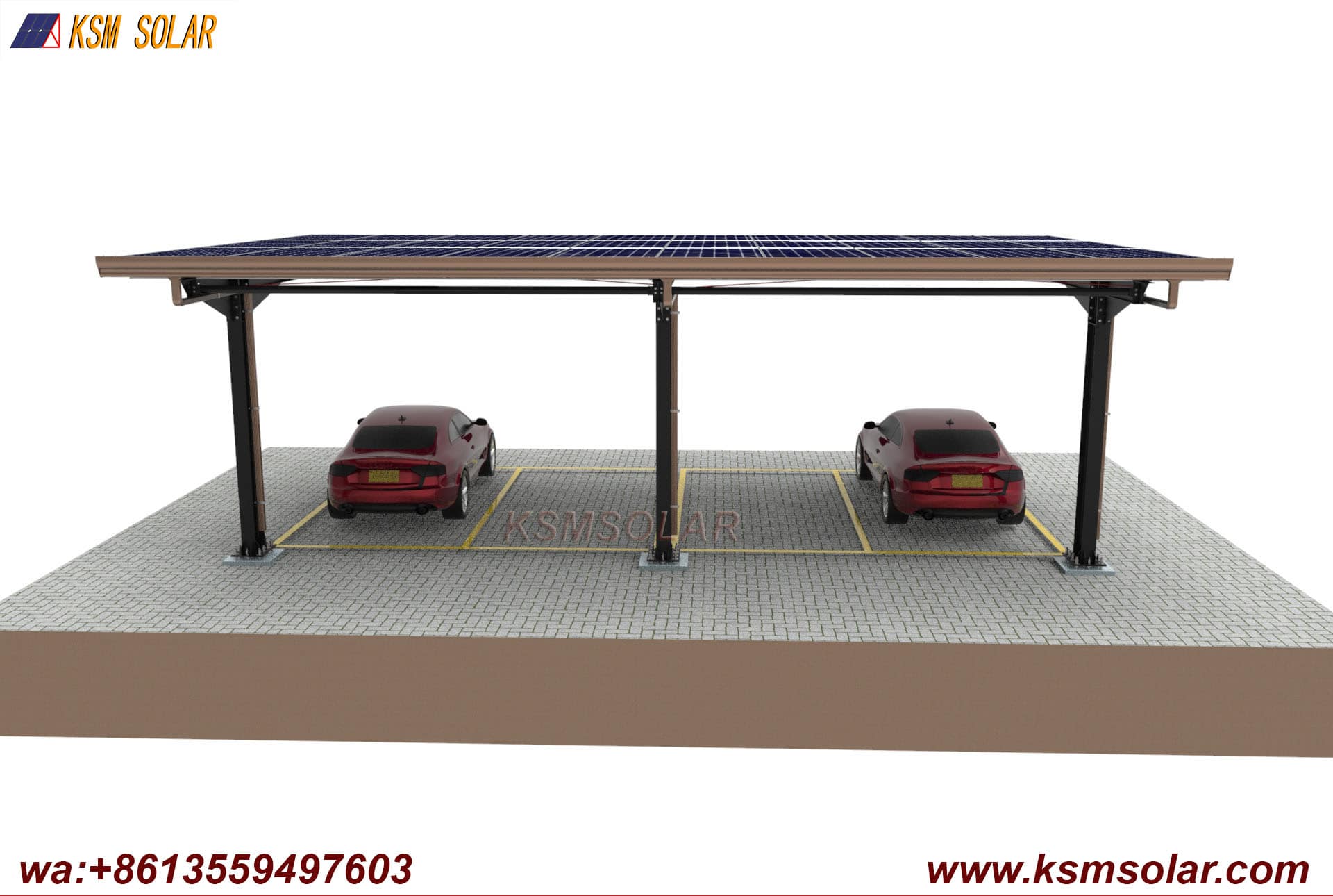 Single-Column Single-Inclined Low-Angle Solar Carport