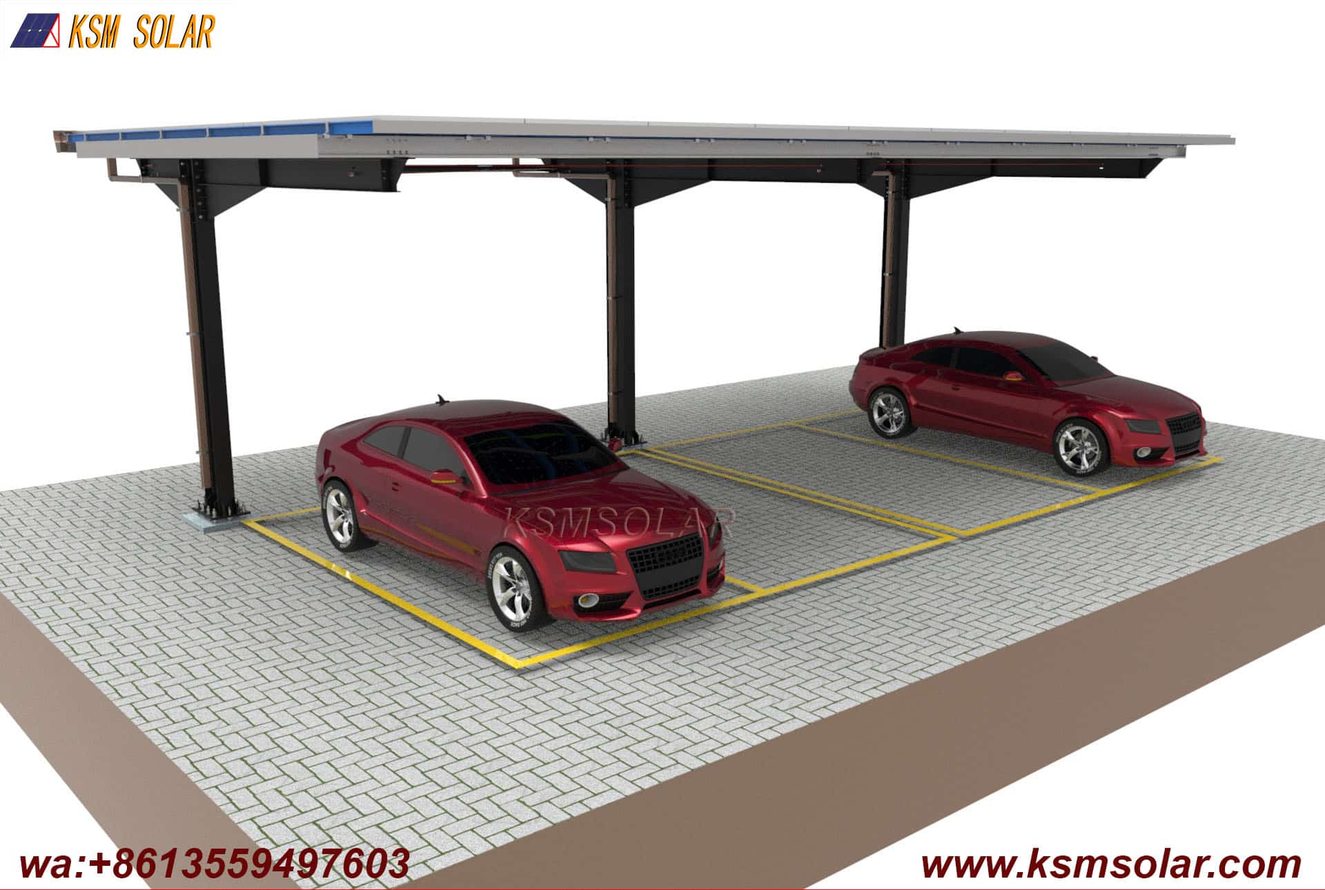 Single-Column Single-Inclined Low-Angle Solar Carport