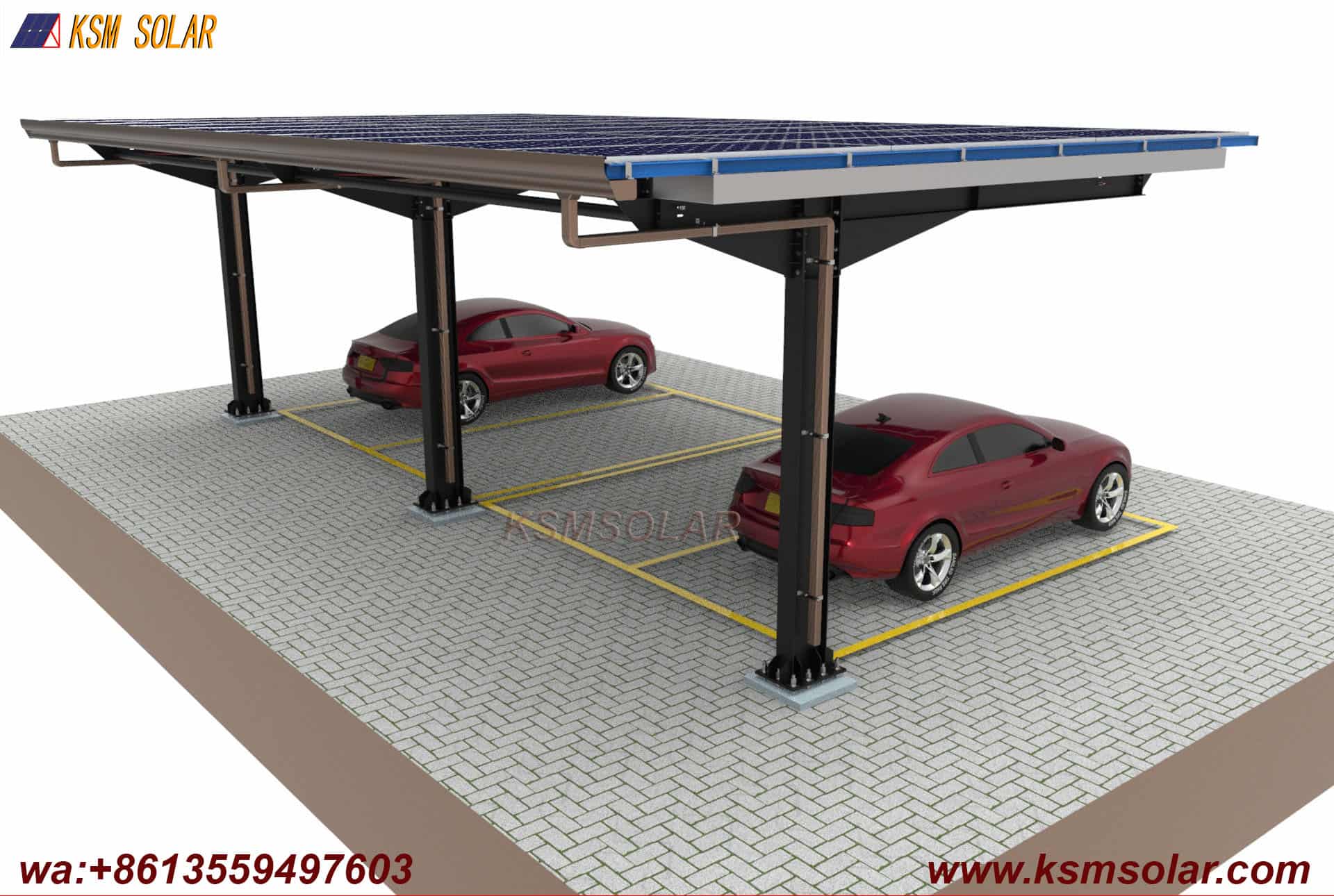 Single-Column Single-Inclined Low-Angle Solar Carport