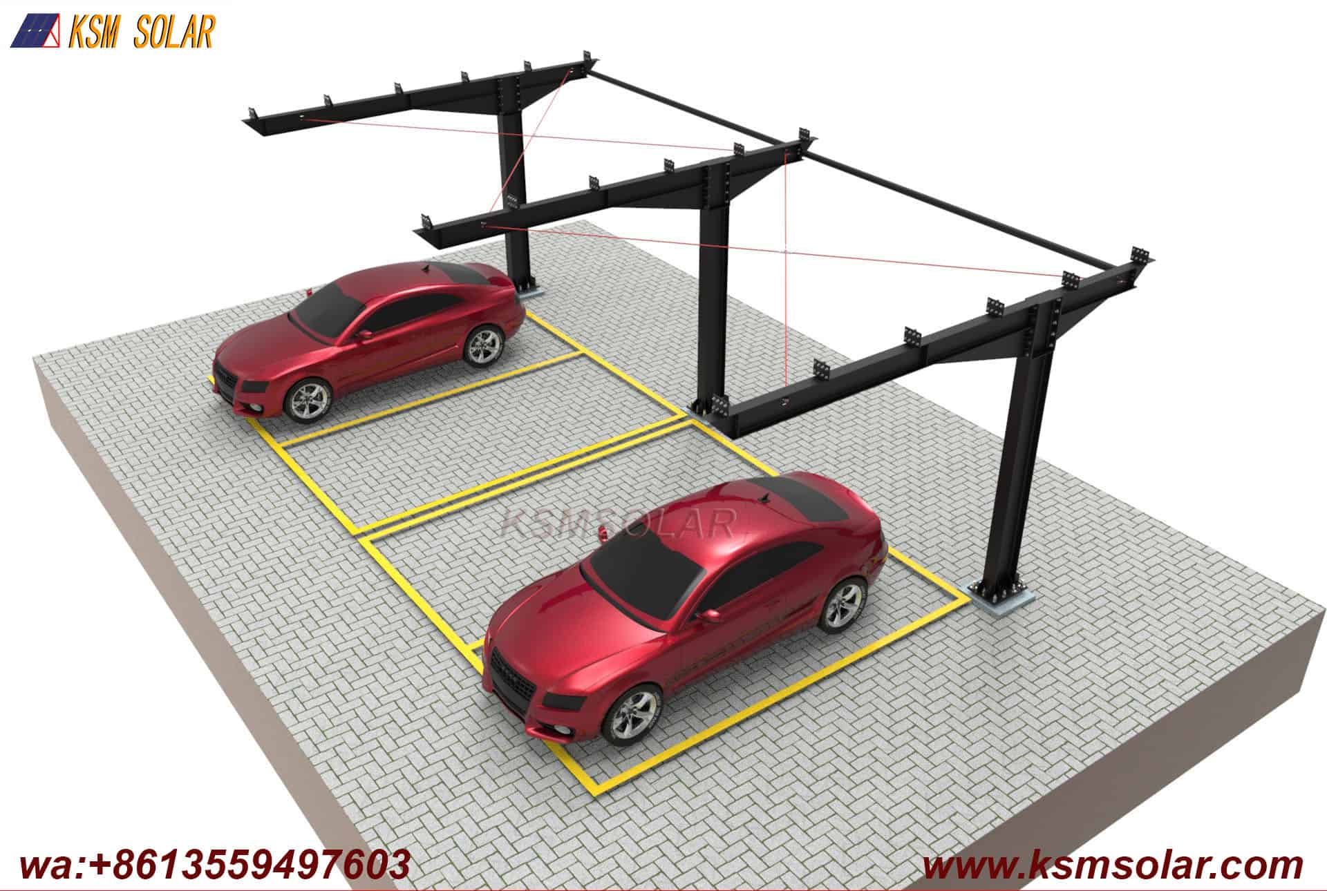 Single-Column Single-Inclined Low-Angle Solar Carport