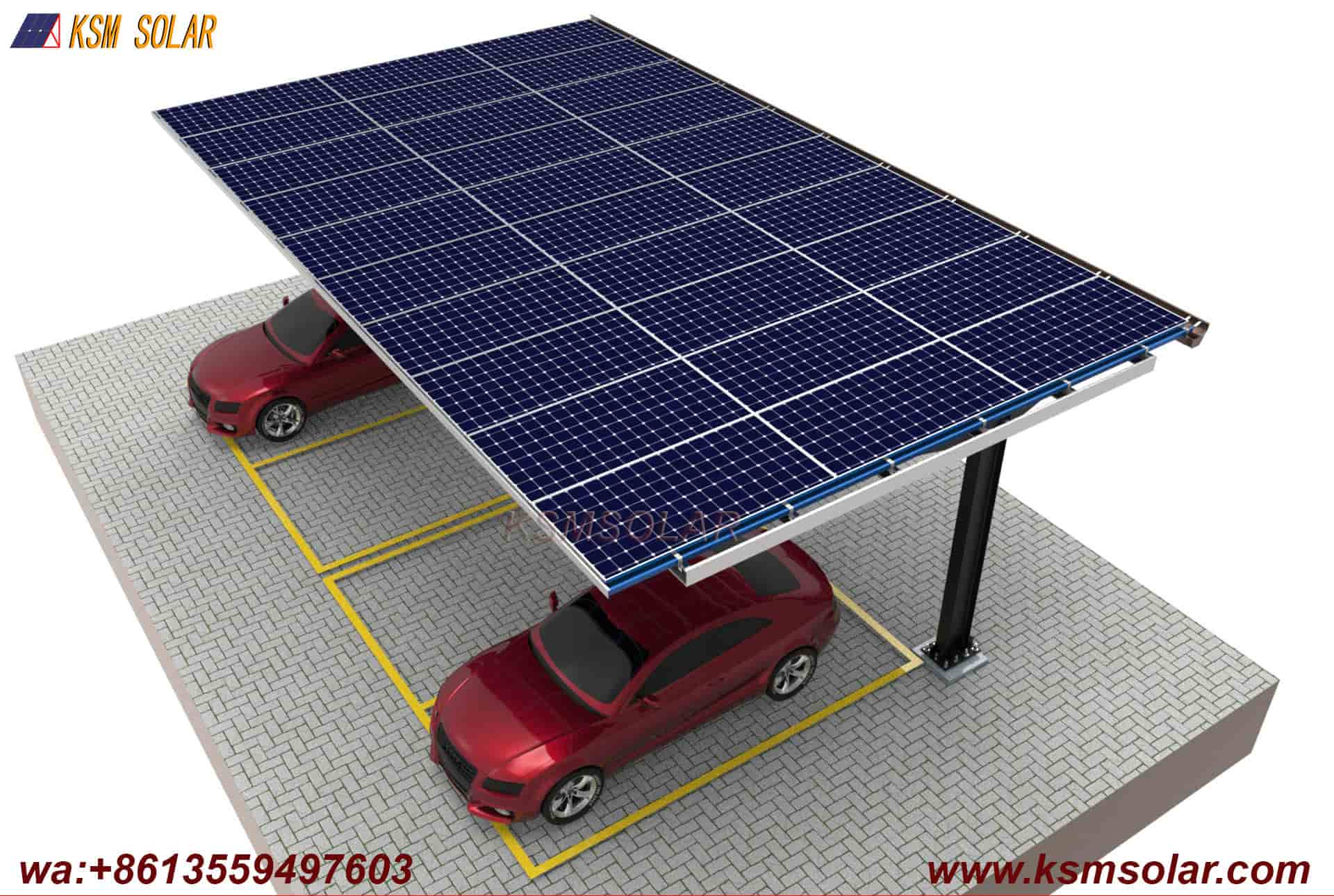 Single-Column Single-Inclined Low-Angle Solar Carport