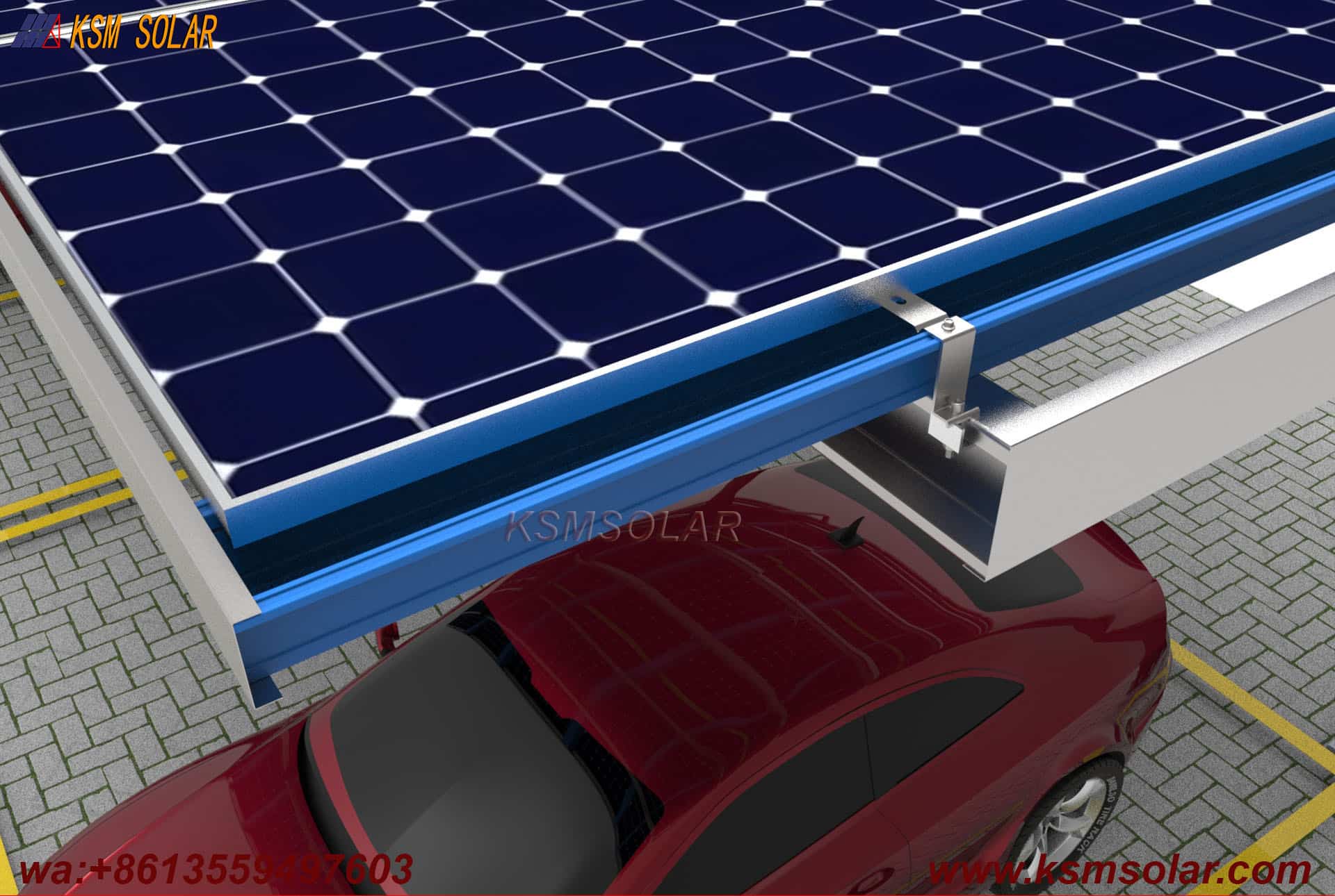 Single-Column Single-Inclined Low-Angle Solar Carport