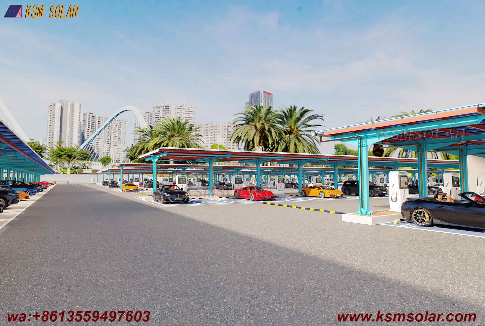 Single-Column Single-Inclined Low-Angle Solar Carport