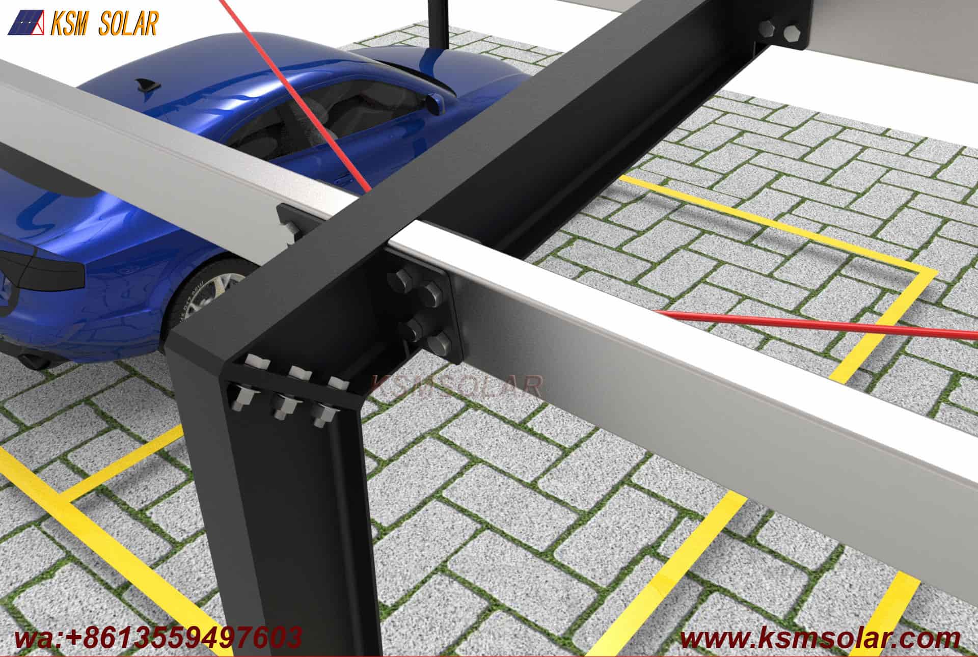 H-Beam Dual-Slope Large-Span Solar Carport