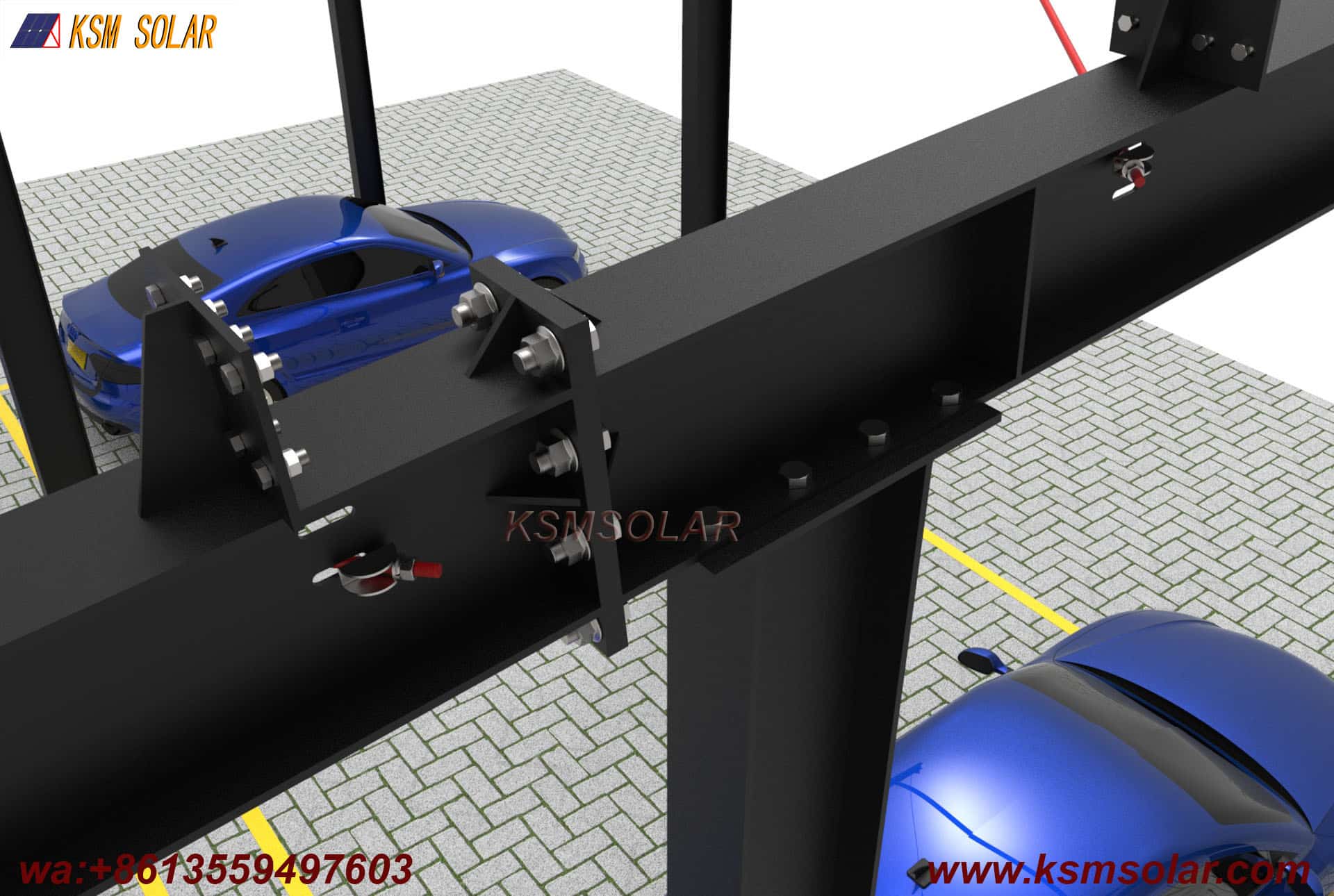 H-Beam Solar Carport for Buses & Large Trucks