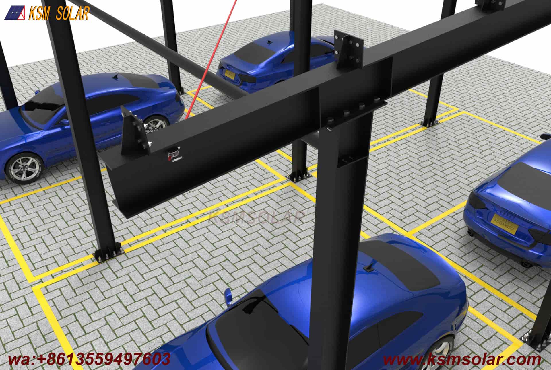 H-Beam Solar Carport for Buses & Large Trucks