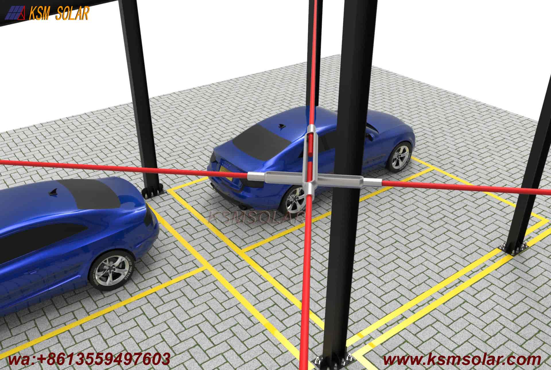 H-Beam Solar Carport for Buses & Large Trucks