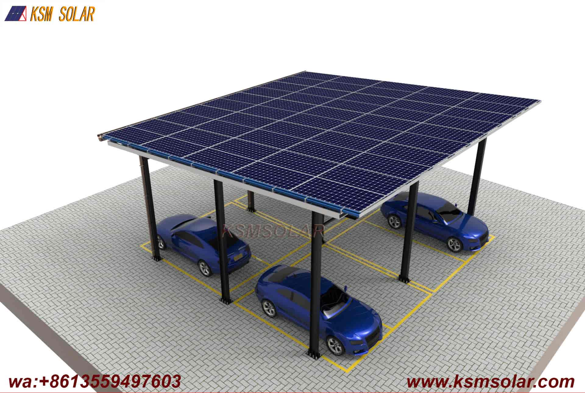 H-Beam Solar Carport for Buses & Large Trucks
