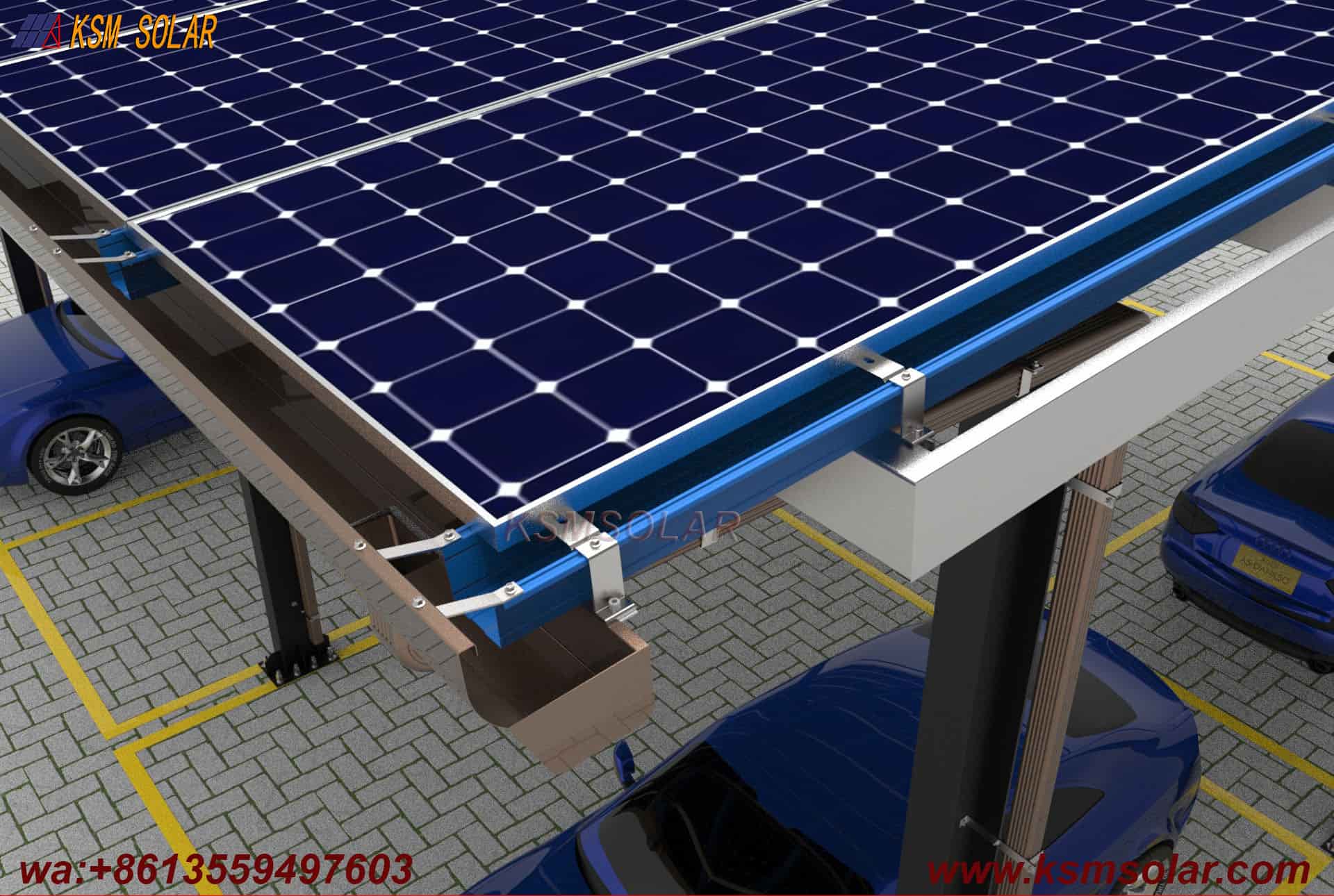 H-Beam Solar Carport for Buses & Large Trucks