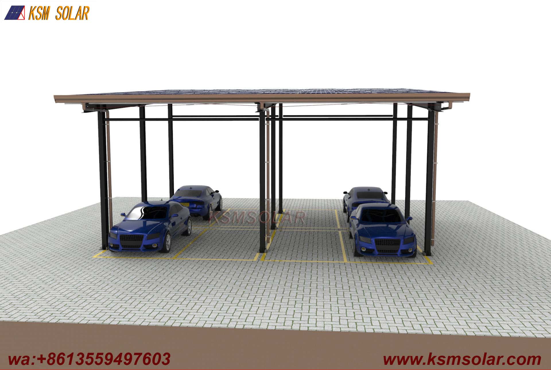 H-Beam Solar Carport for Buses & Large Trucks