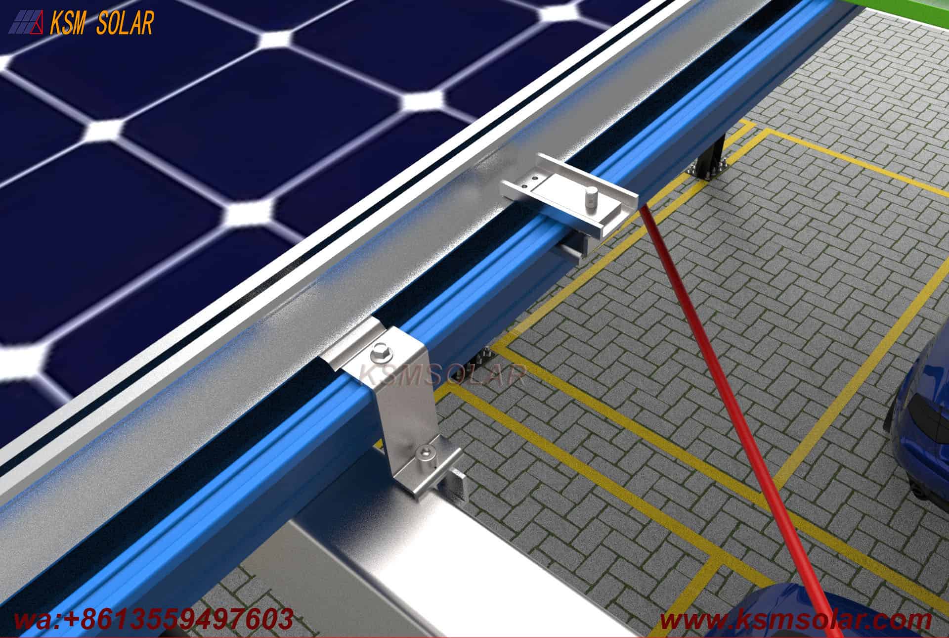 H-Beam Solar Carport for Buses & Large Trucks