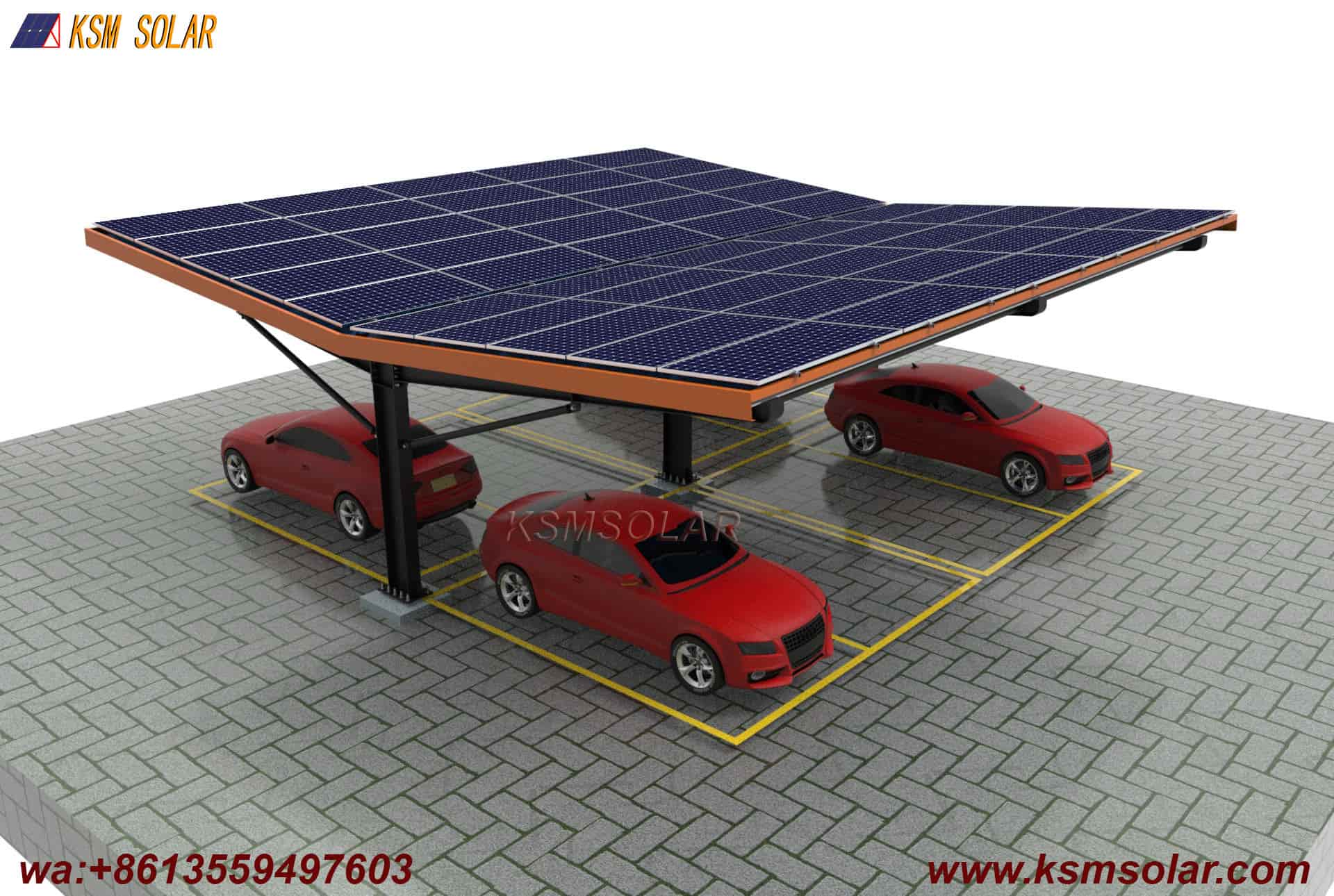 H-Beam Metal Roof Waterproof Solar Carport