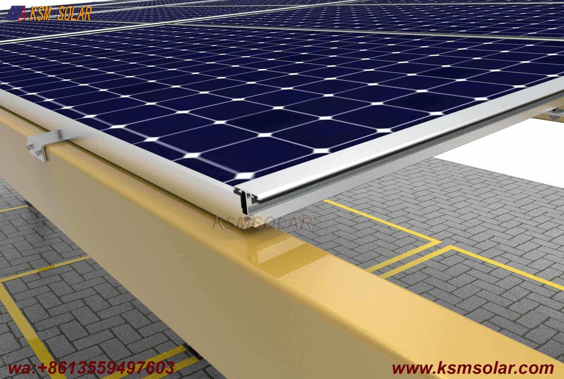 H-Beam Solar Carport with Decorative Cladding