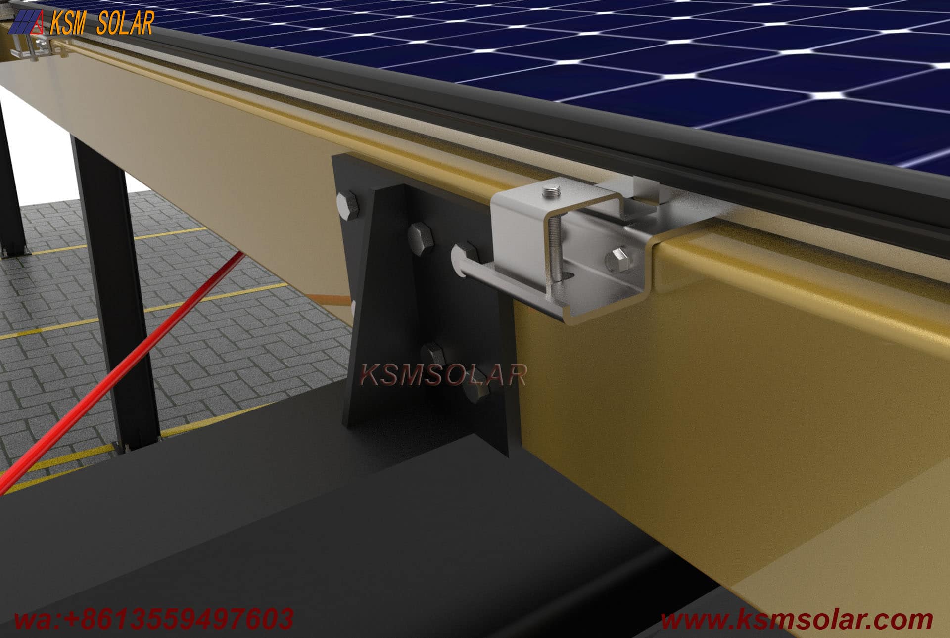 H-Beam Solar Carport with Decorative Cladding