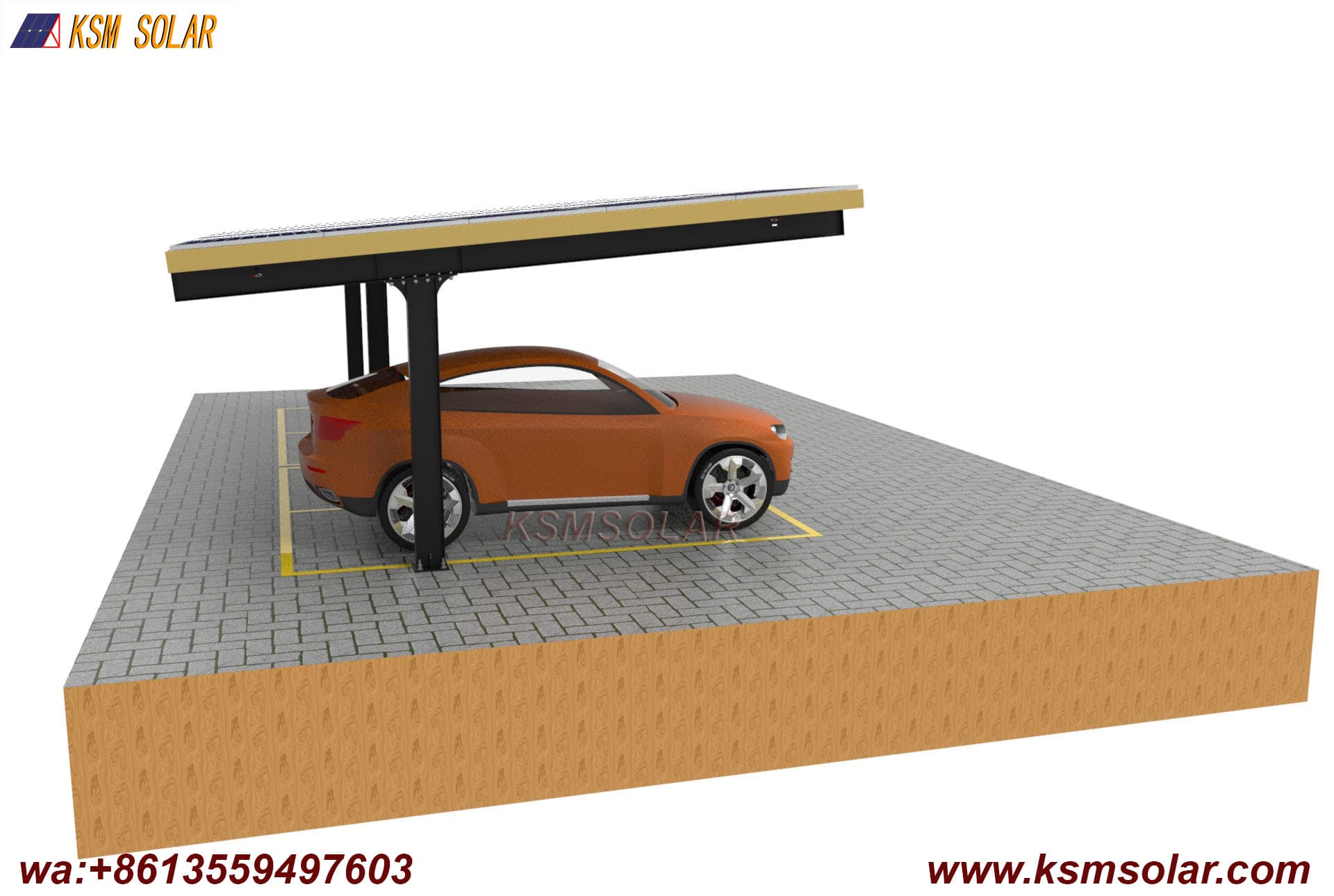 H-Beam Solar Carport with Decorative Cladding