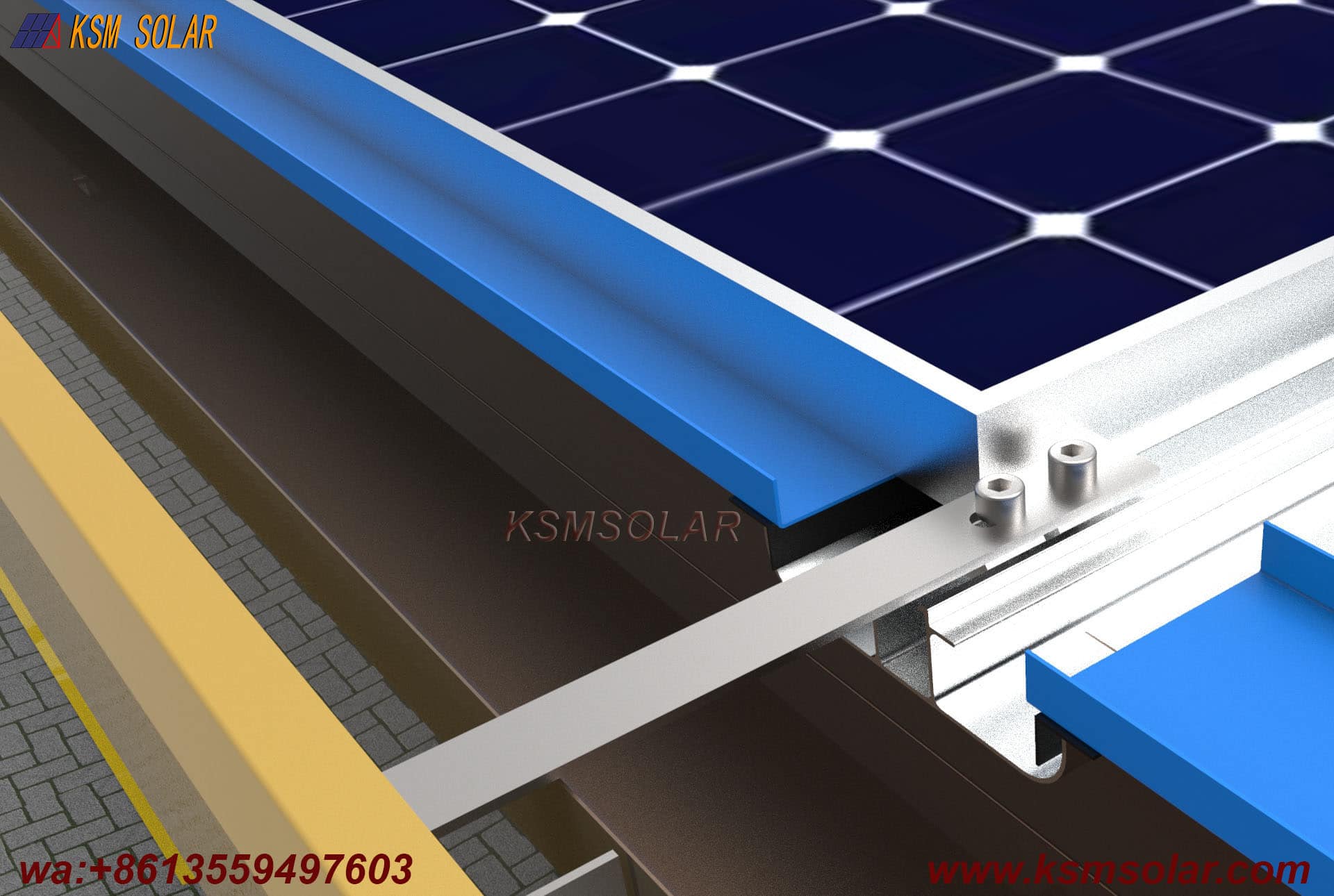 Square Tube Column with H-Beam Girder Solar Carport