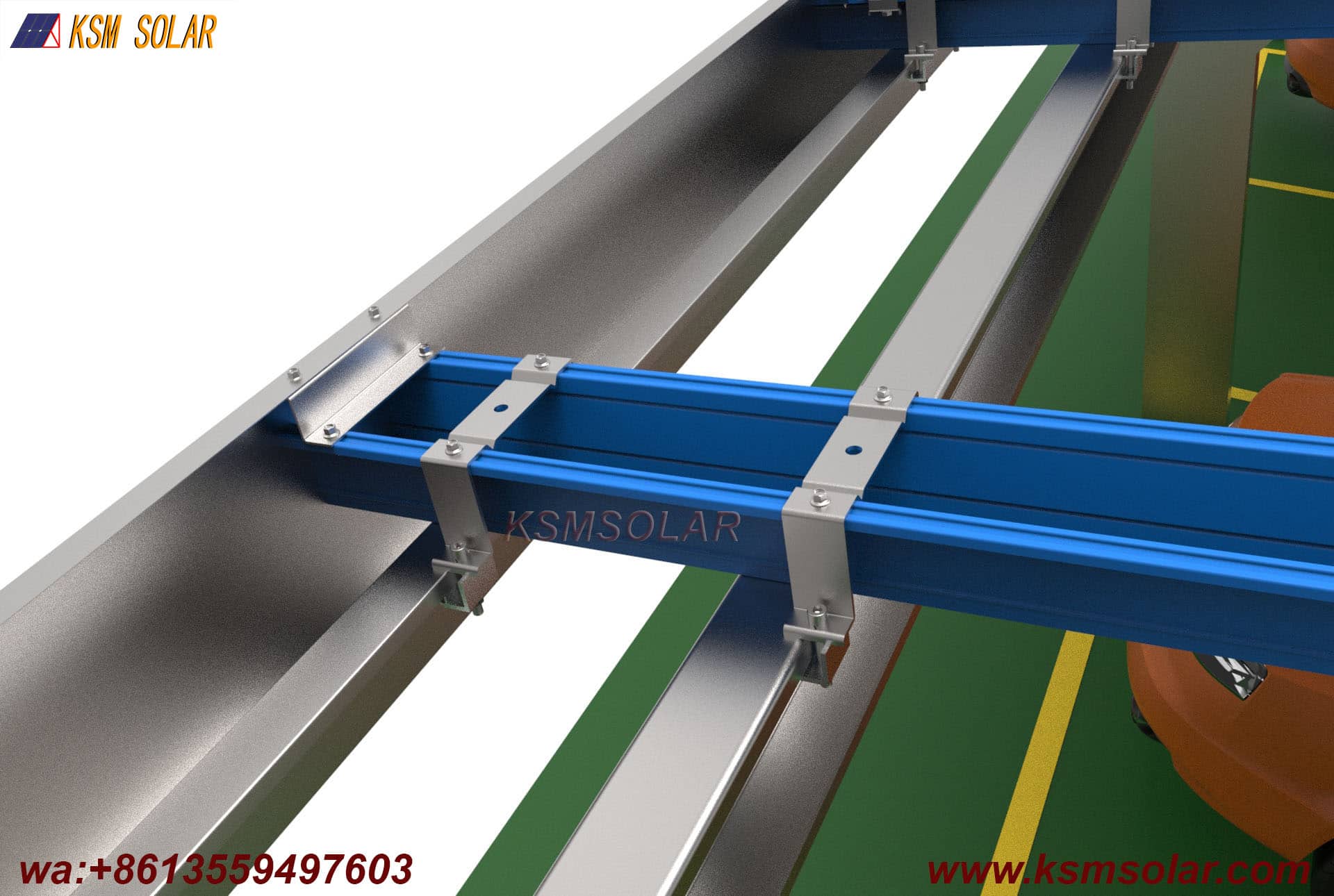Custom L-Shape Single-Slope Frame Solar Carport