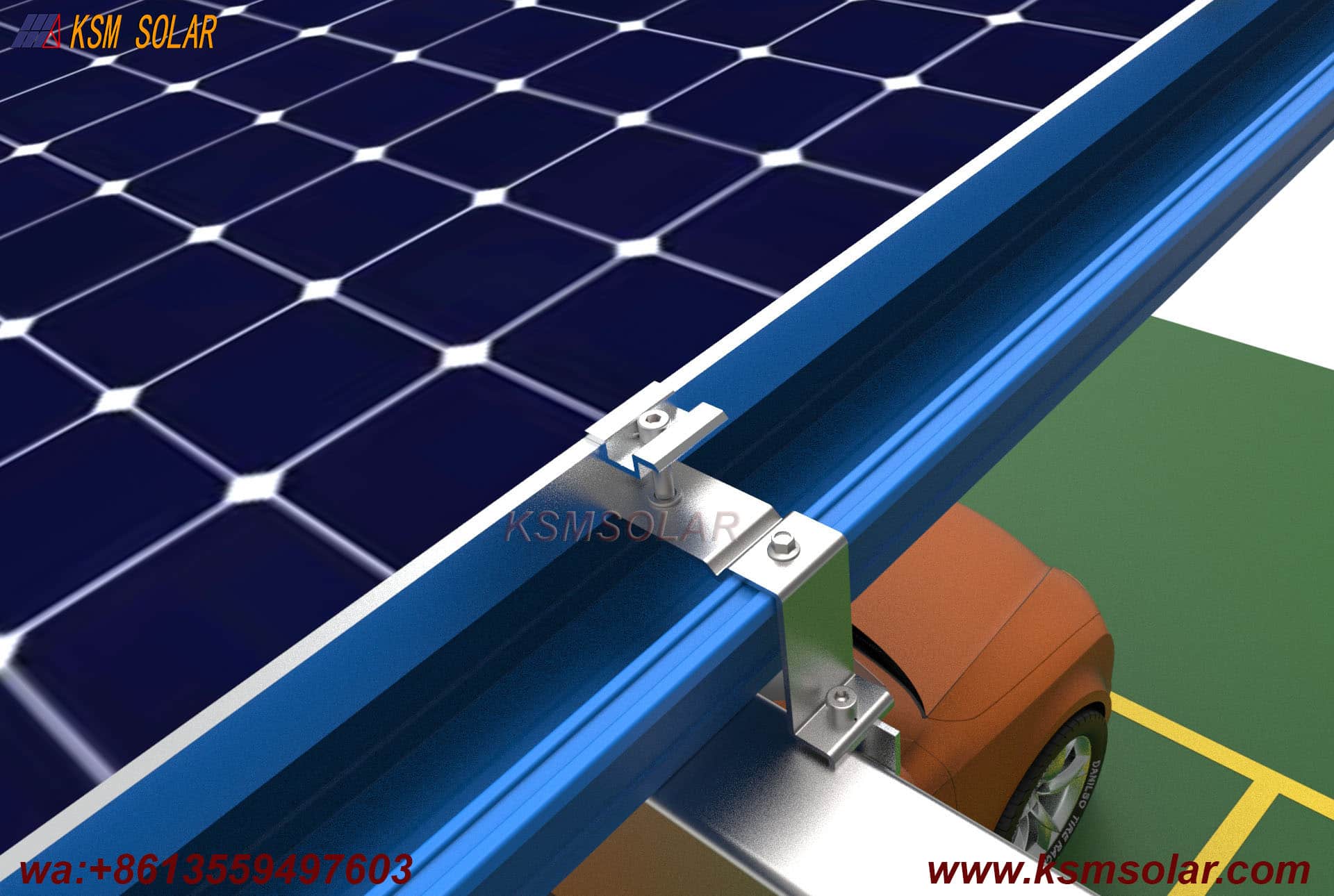 Custom L-Shape Single-Slope Frame Solar Carport